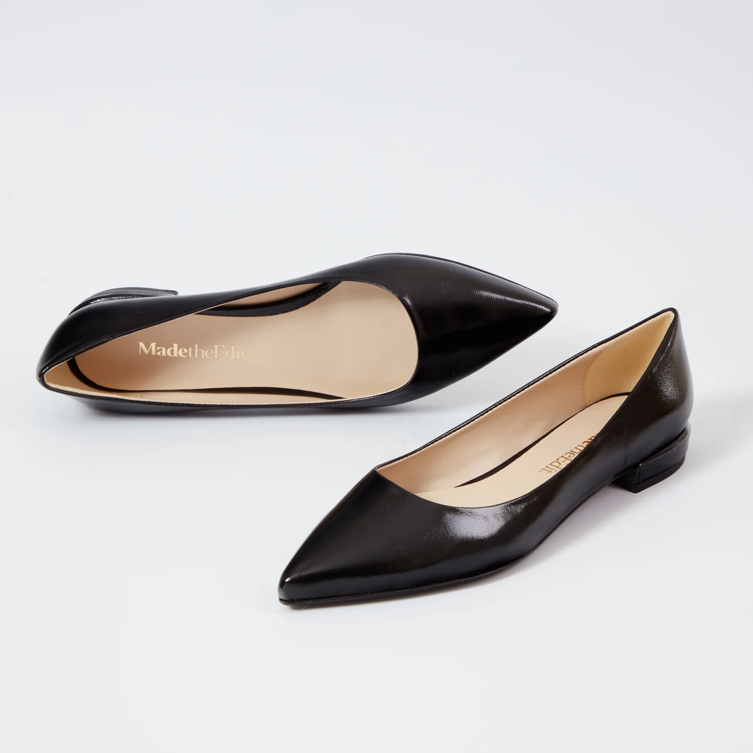 Alana black patent pointy flat - Image 2