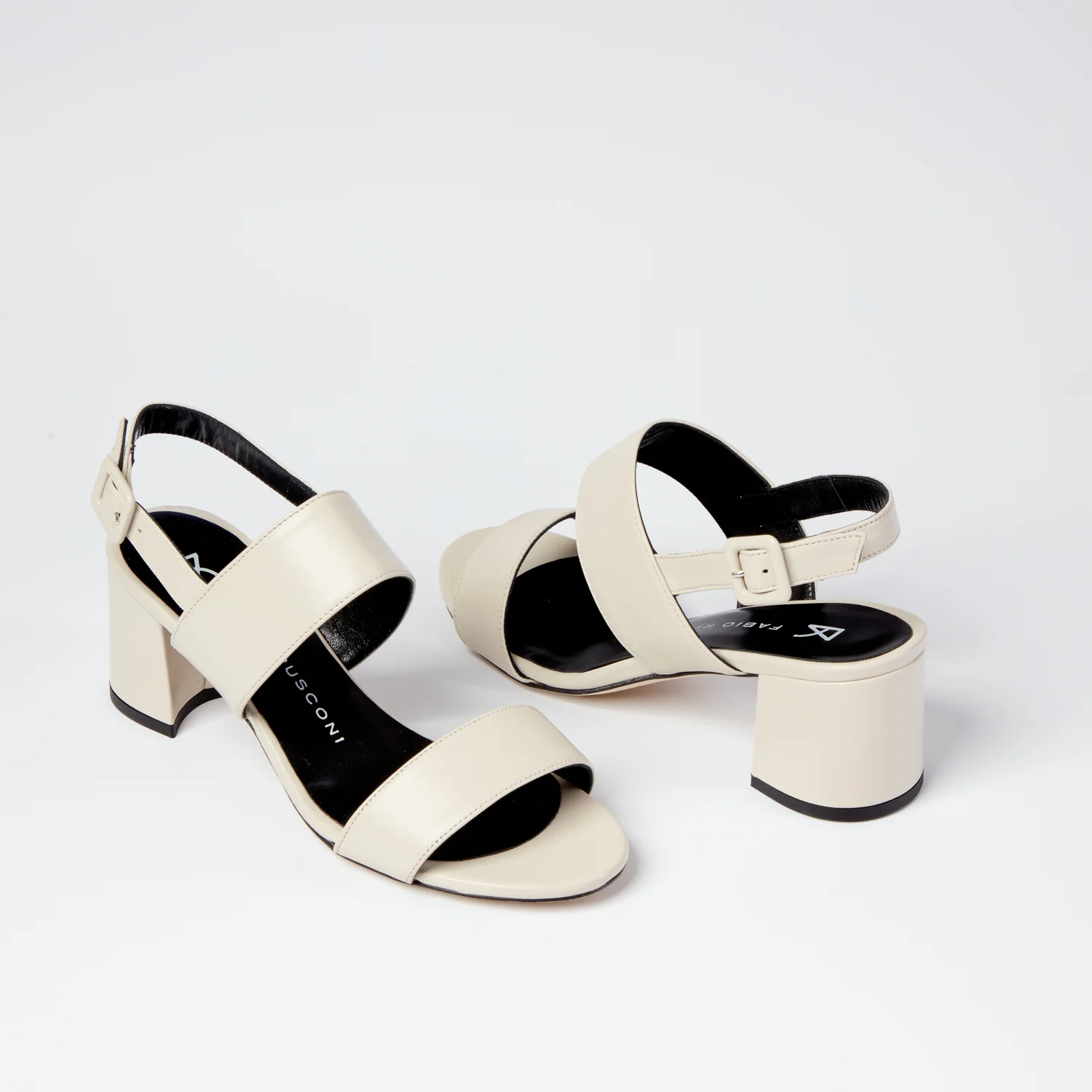Alice cream block heel sandal - Image 2