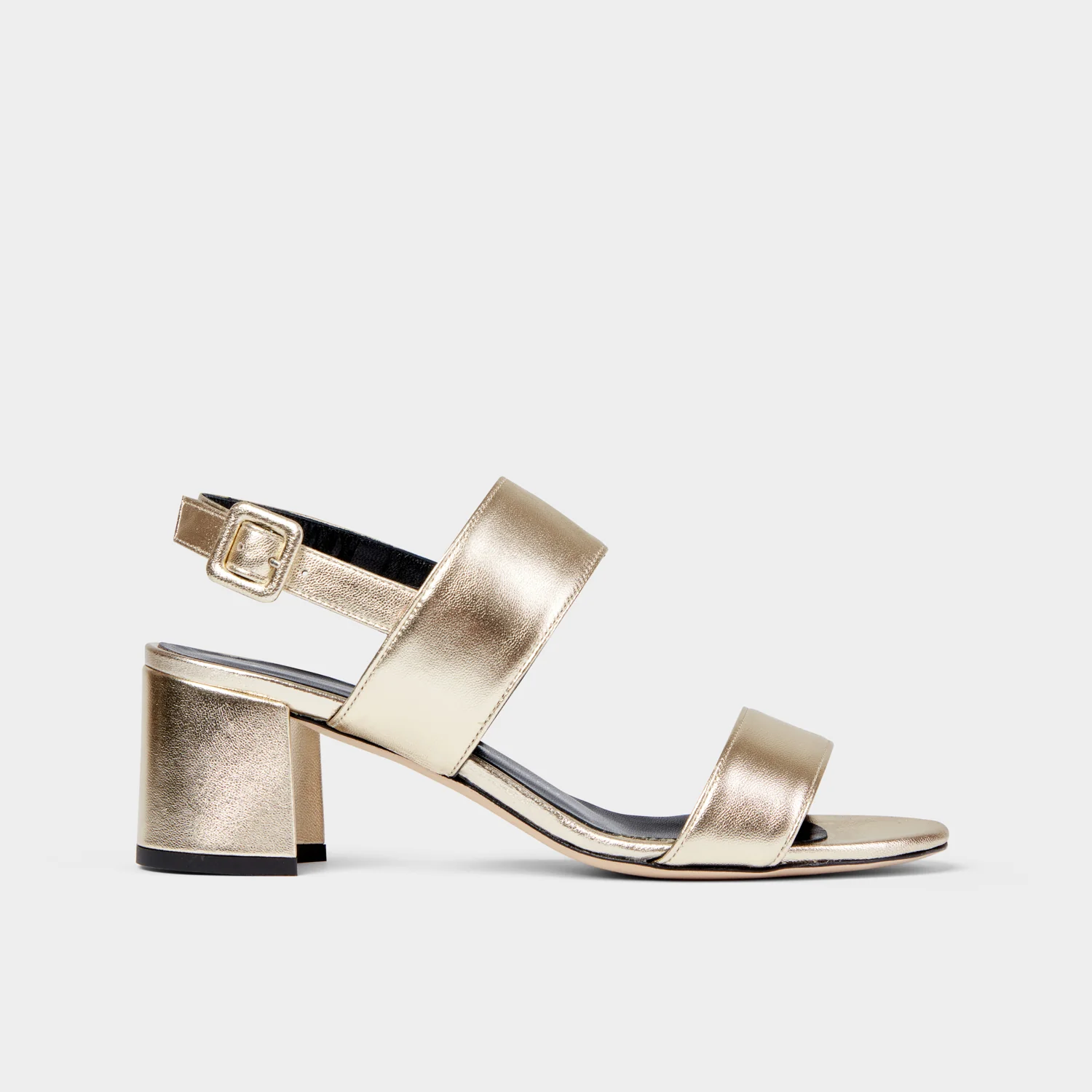 Alice gold block heel sandals