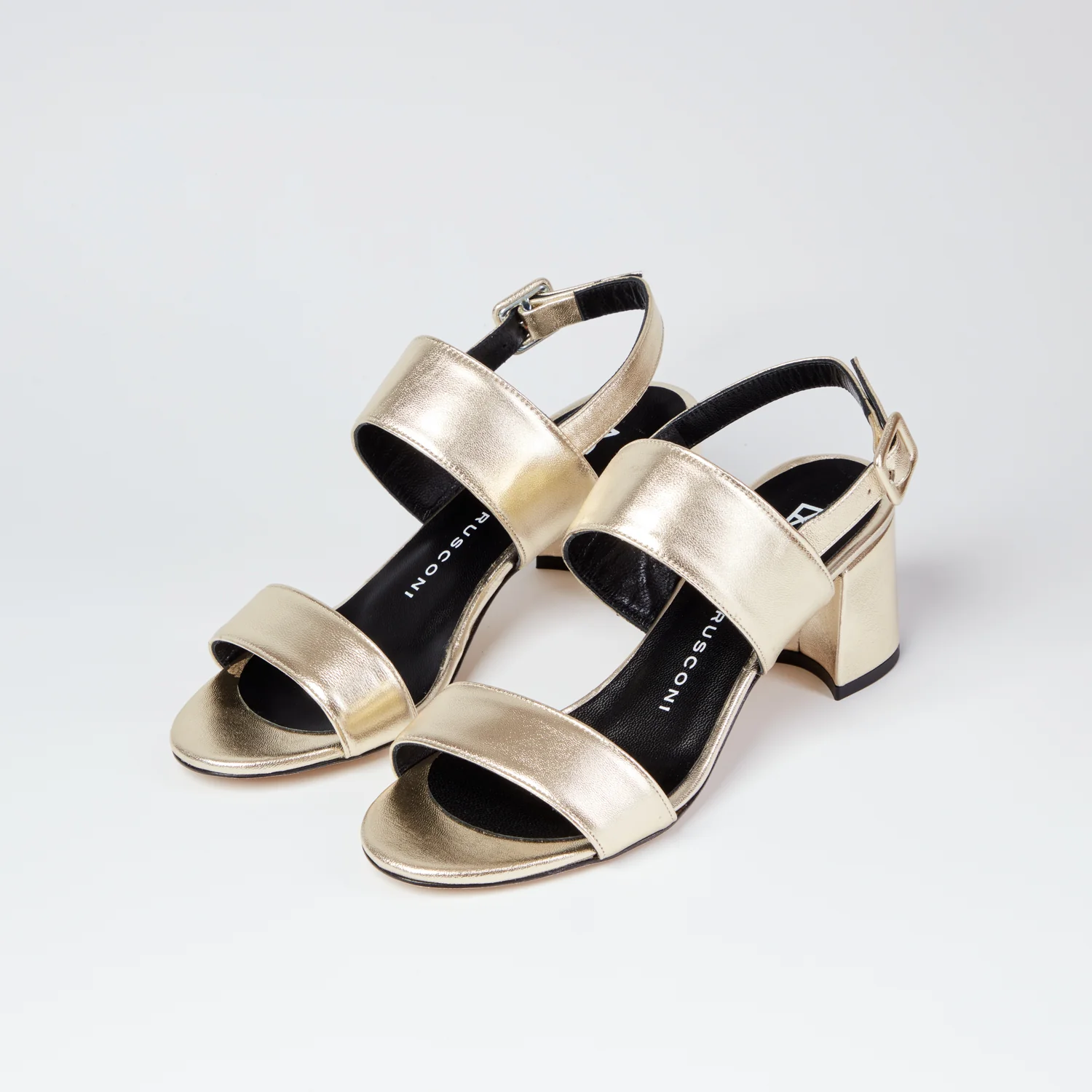 Alice gold block heel sandals - Image 2