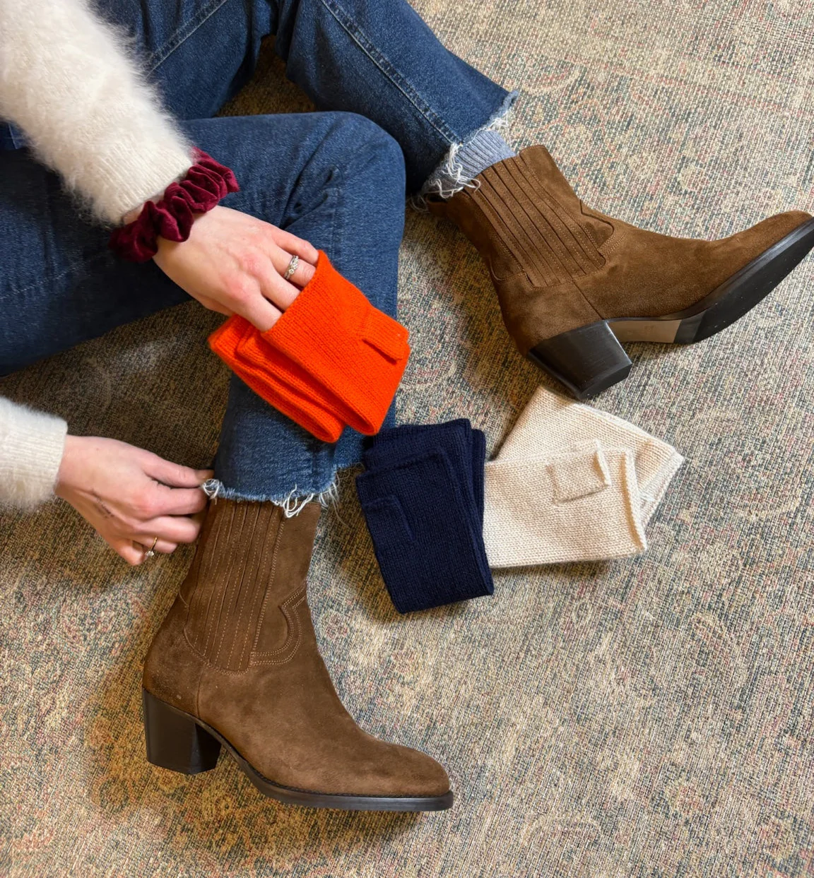 Anna Tan suede western boot - Image 2