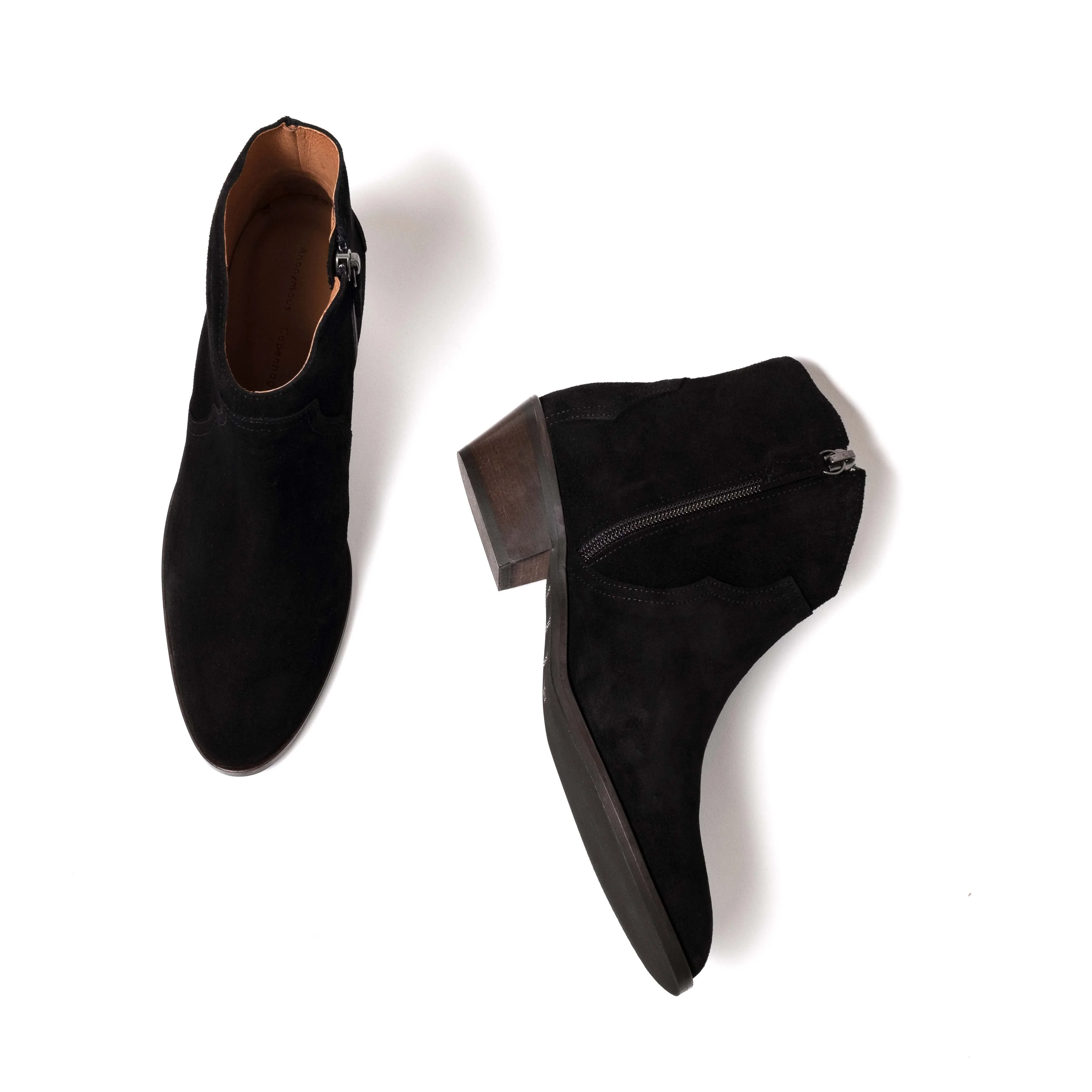 Fiona Black Suede Western Ankle Boot - Image 3
