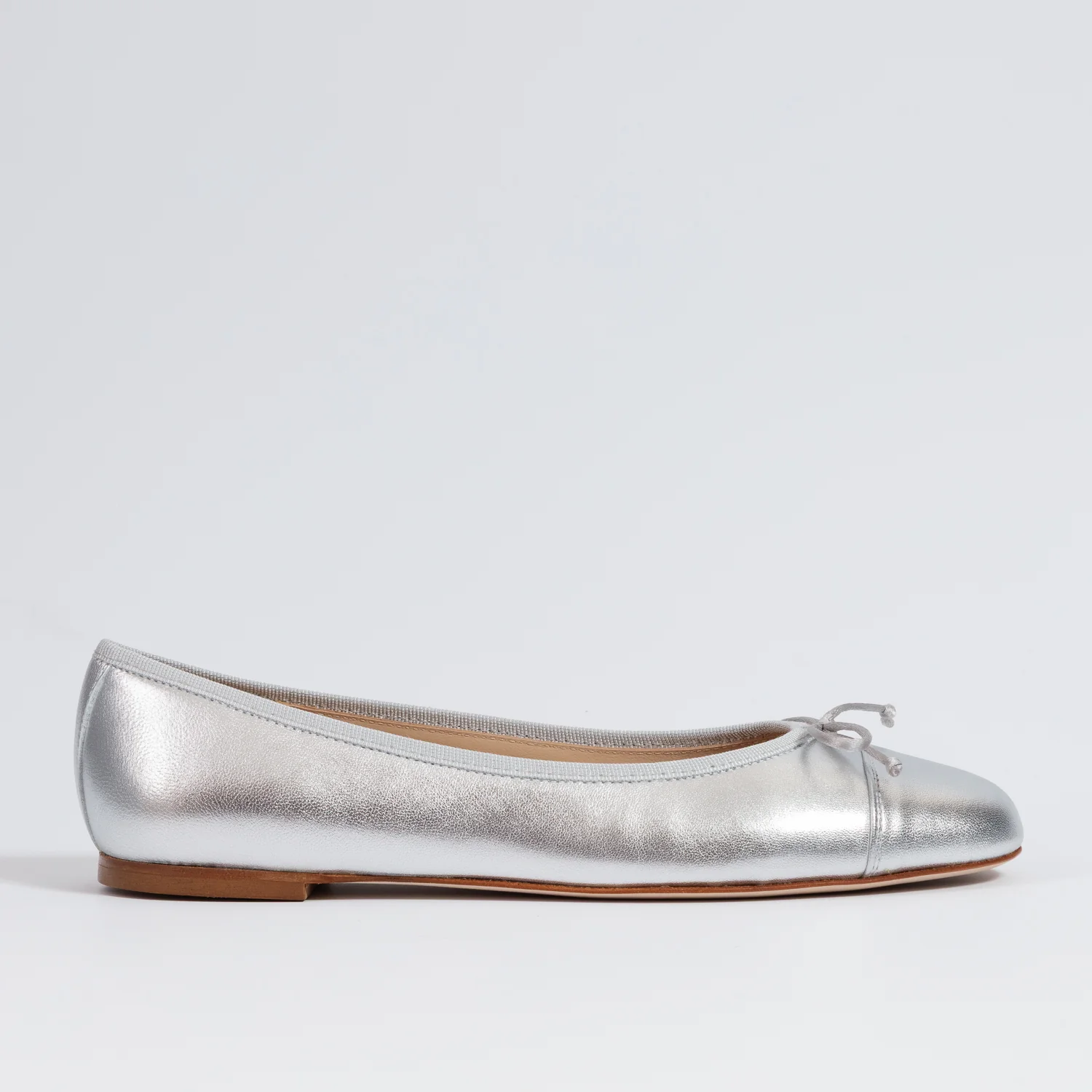 Silver Bow Ballet pump