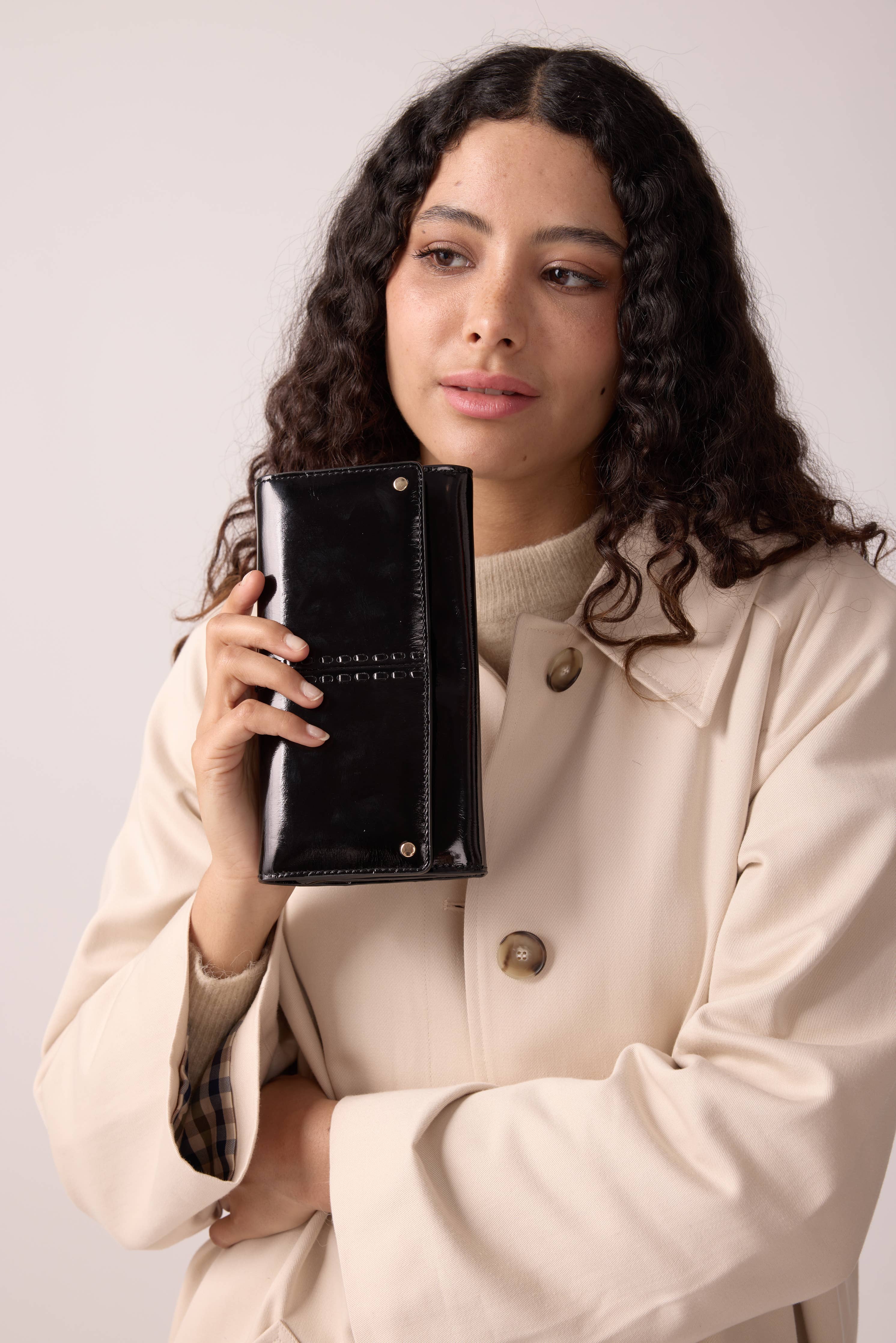 Black Patent Clutch crossbody - Image 4