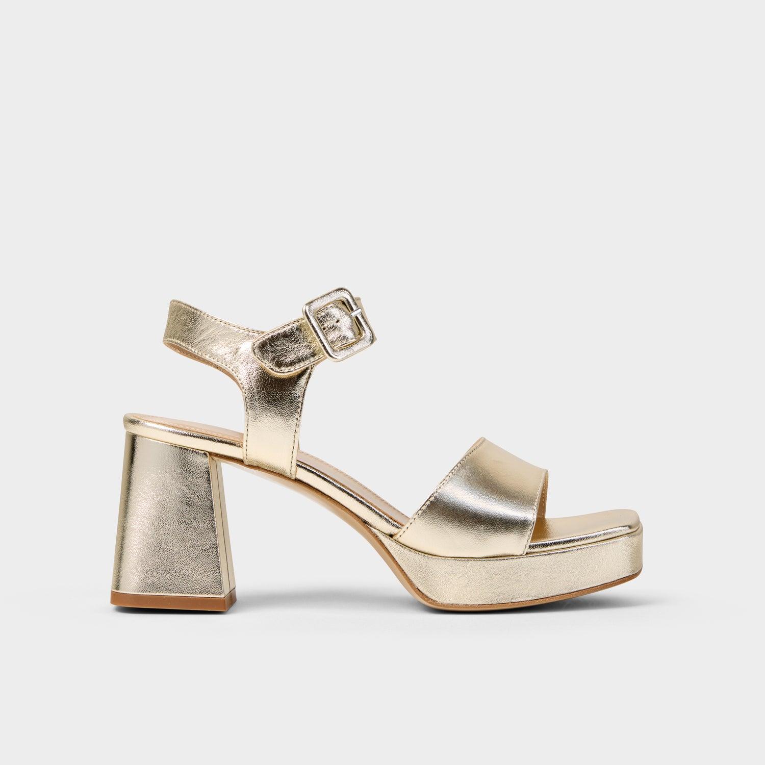 Cara Gold Platform sandal