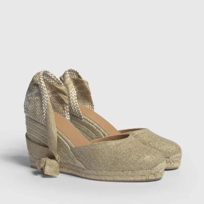 Castañer Espadrilles Carina Oro Gold Espadrille Sandal - Image 3