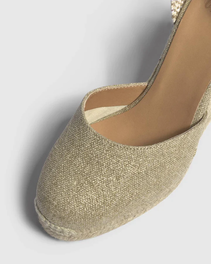 Castañer Espadrilles Carina Oro Gold Espadrille Sandal - Image 4