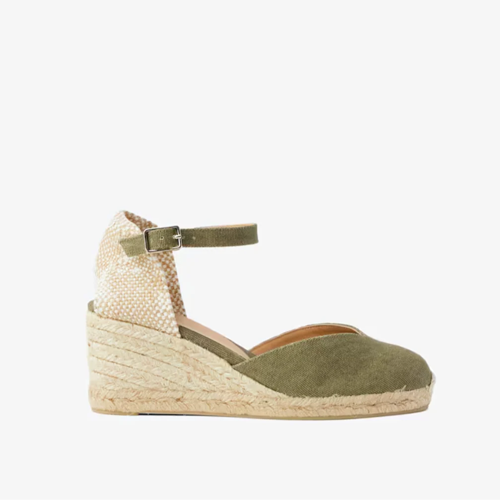 Castañer Chiarita Olive green espadrille