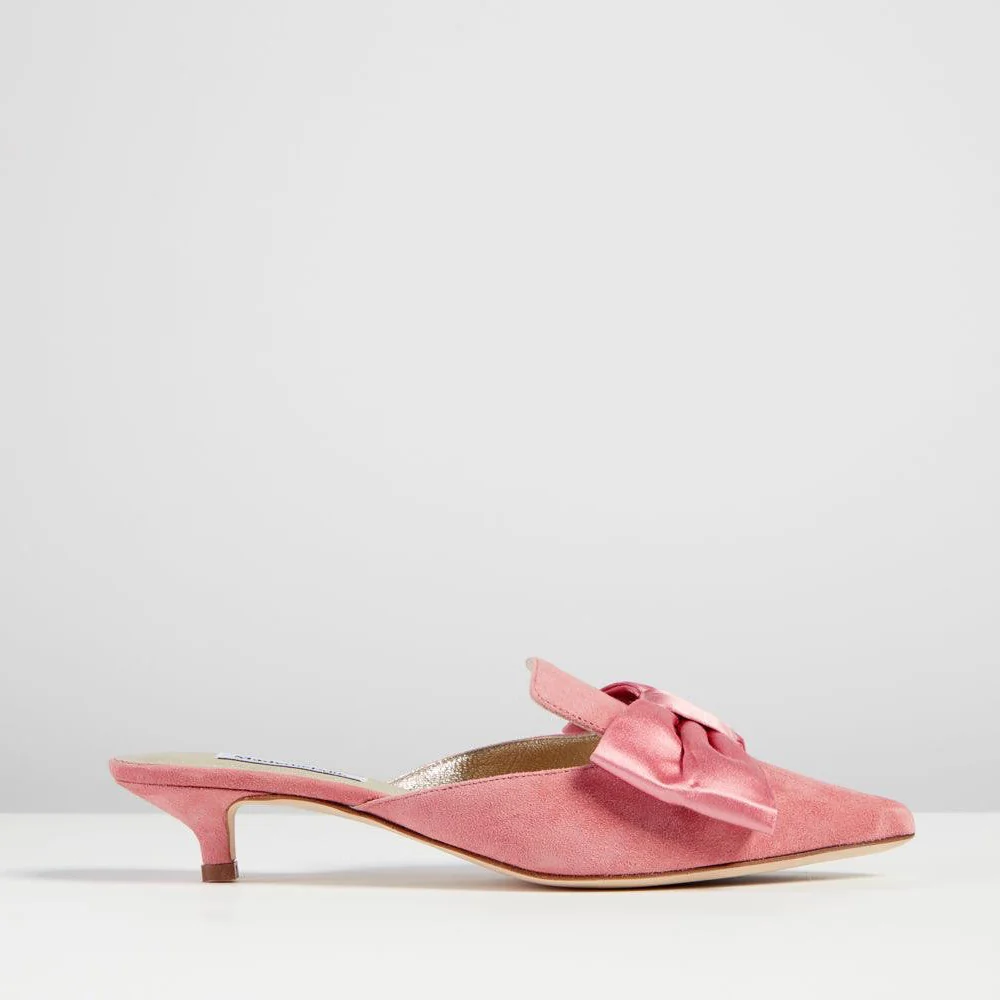 Charlotte Bow Pink mule - Image 2