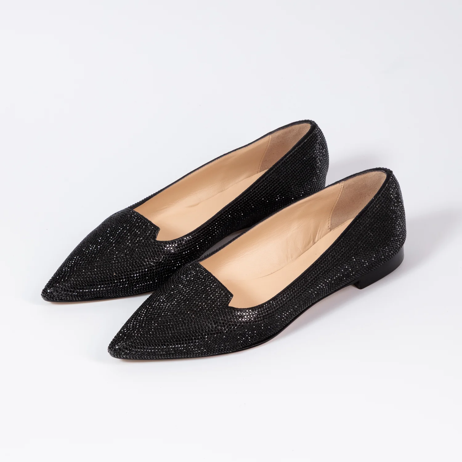Eliza Black crystal ballerina flat - Image 3