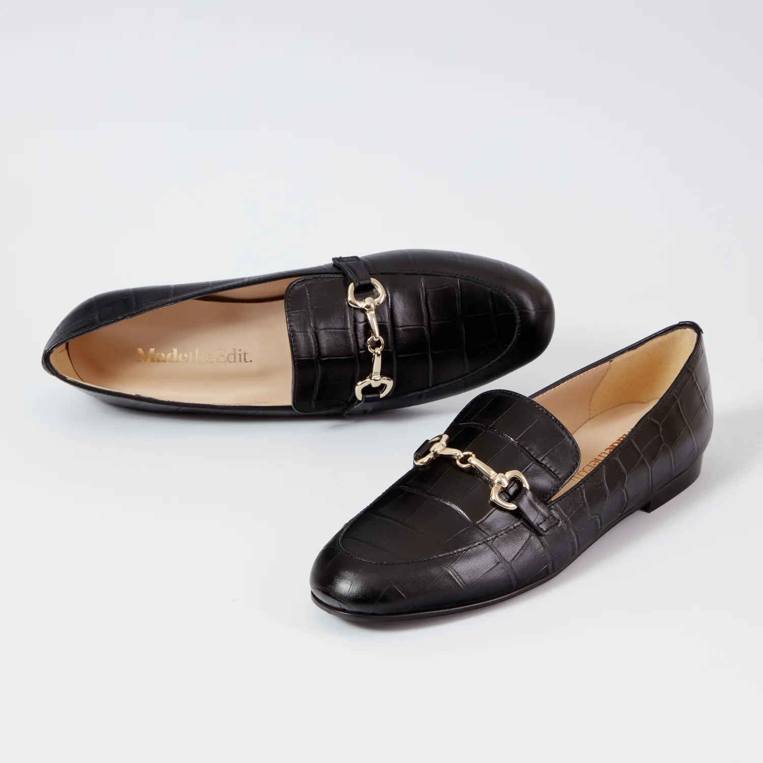 Flick black croc loafer - Image 2