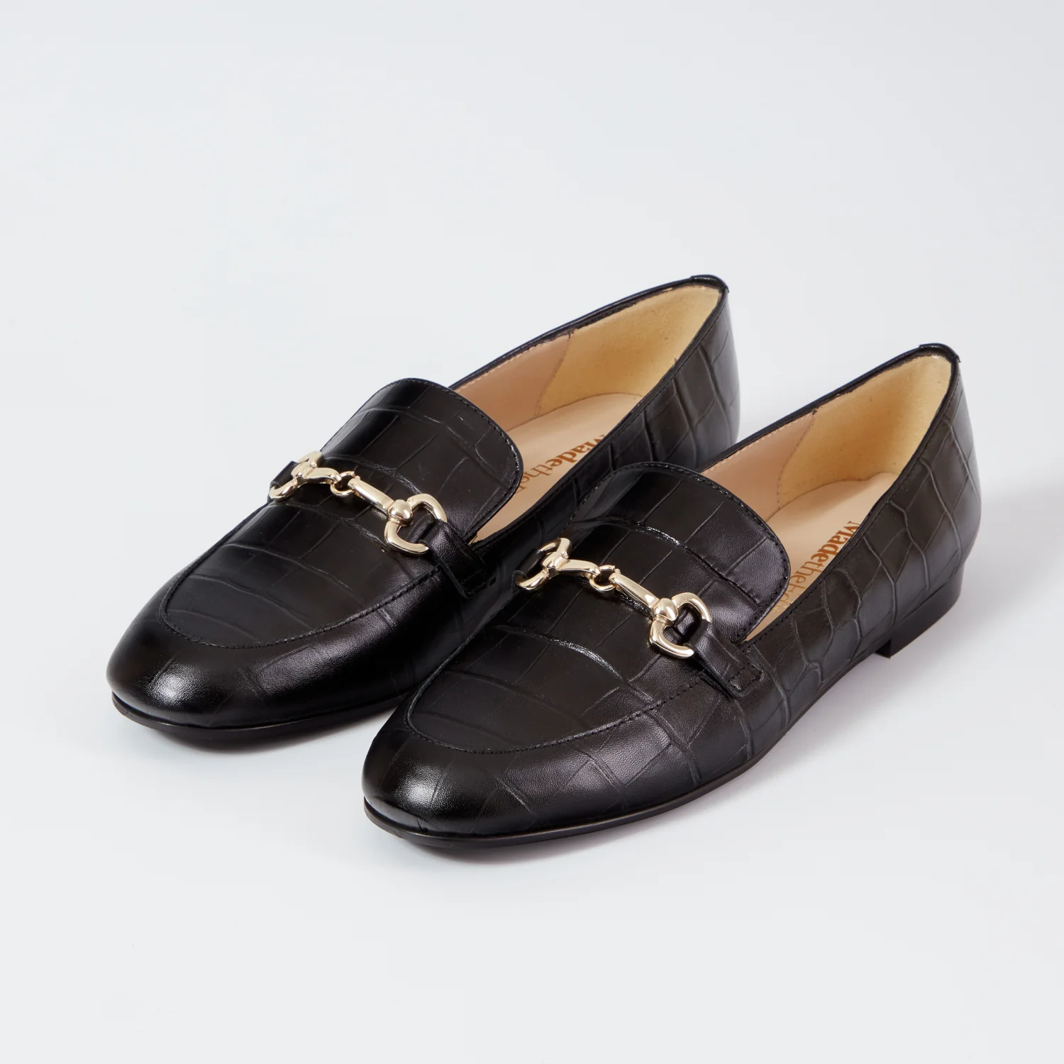 Flick black croc loafer - Image 3