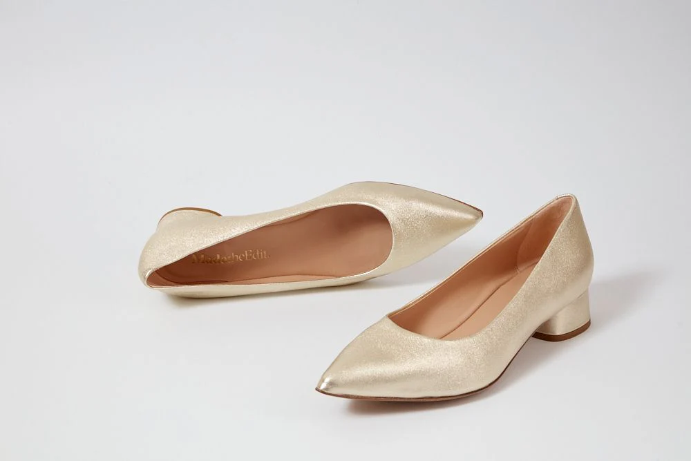 Gini Gold Block Heel - Image 2