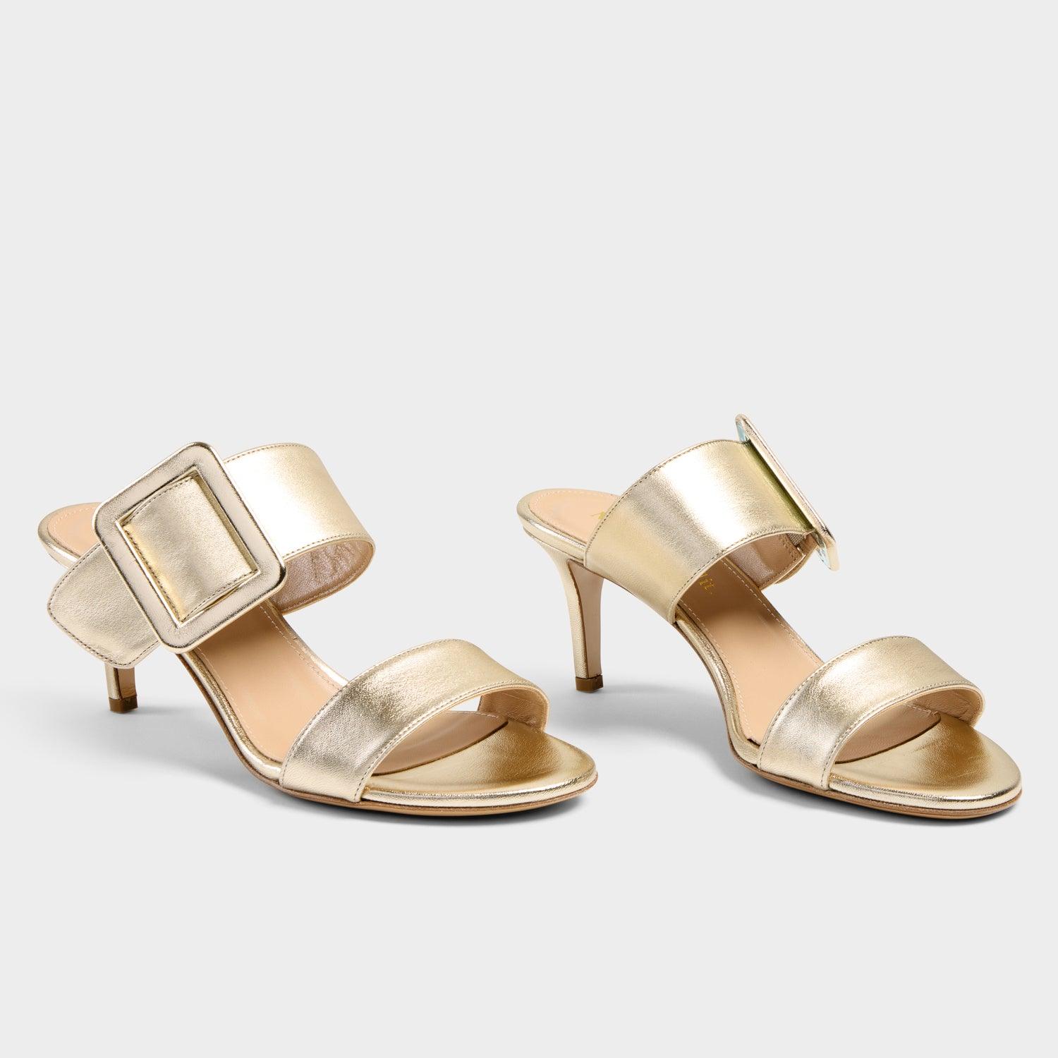 Giselle Gold heel sandal - Image 4