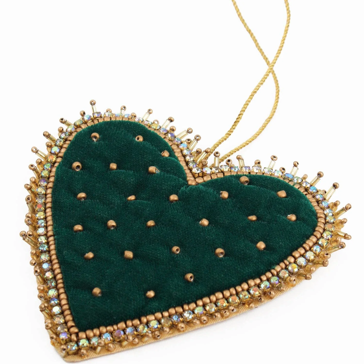 Green heart hanging decoration
