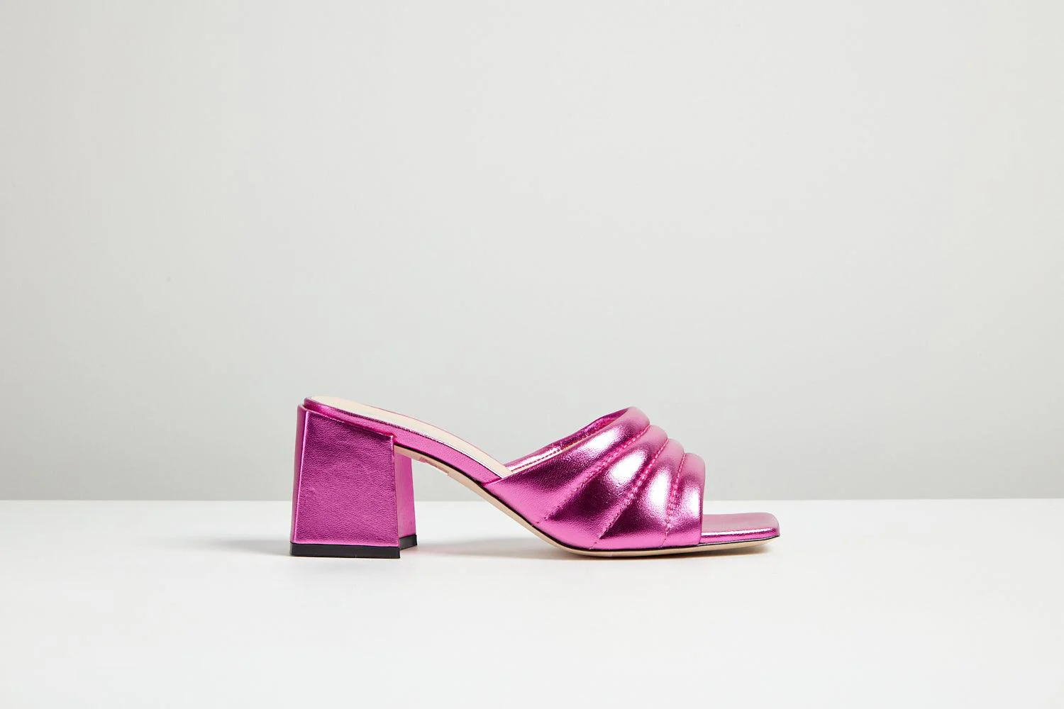 Ibiza Metallic Pink block heel - Image 6