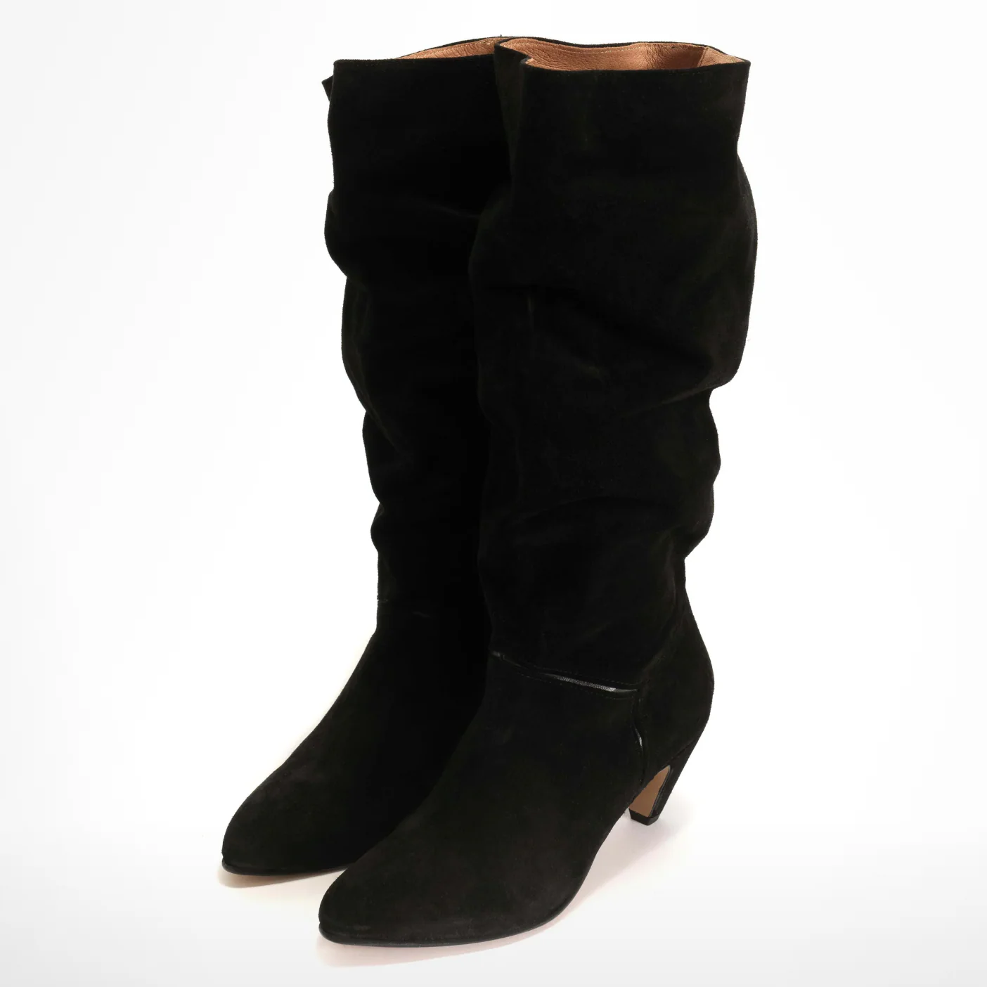 Jasmina 50 Black Suede Stiletto Boot - Image 2