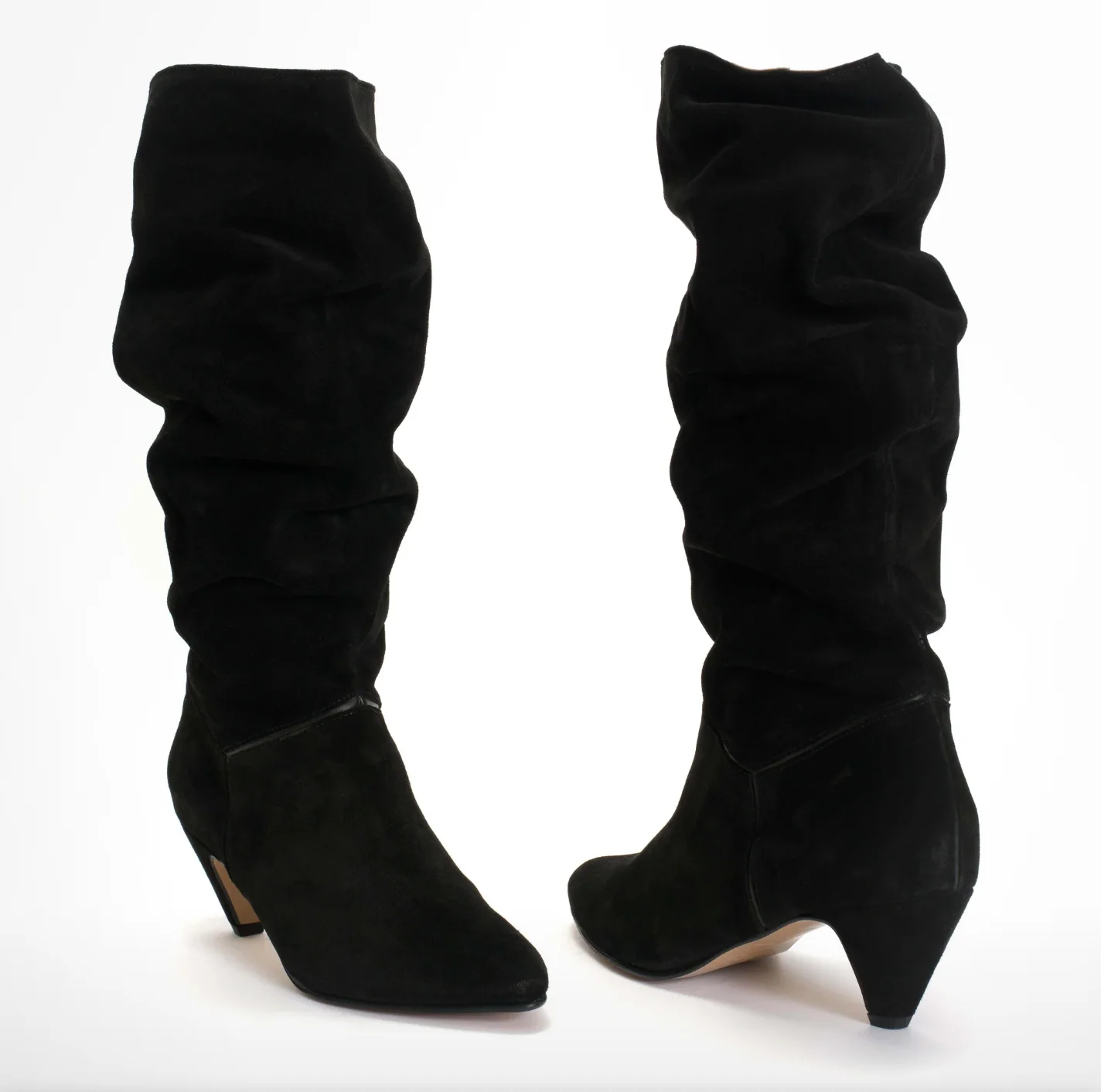 Jasmina 50 Black Suede Stiletto Boot - Image 3