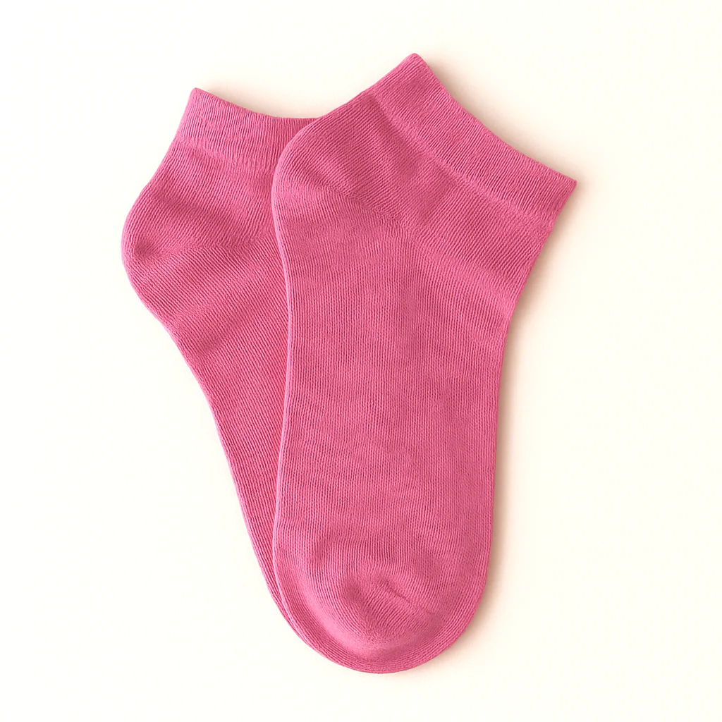 KLUE plain pink trainer socks