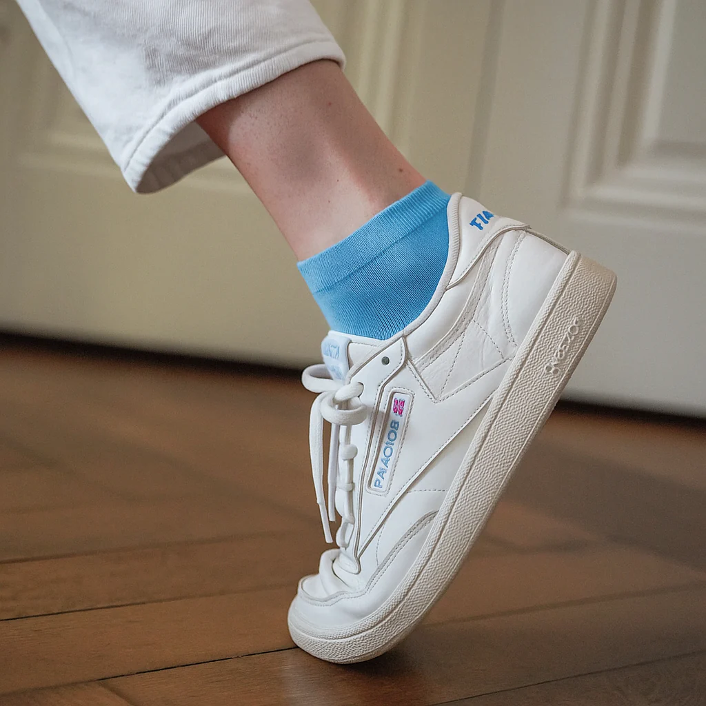 KLUE sky blue trainer socks - Image 2