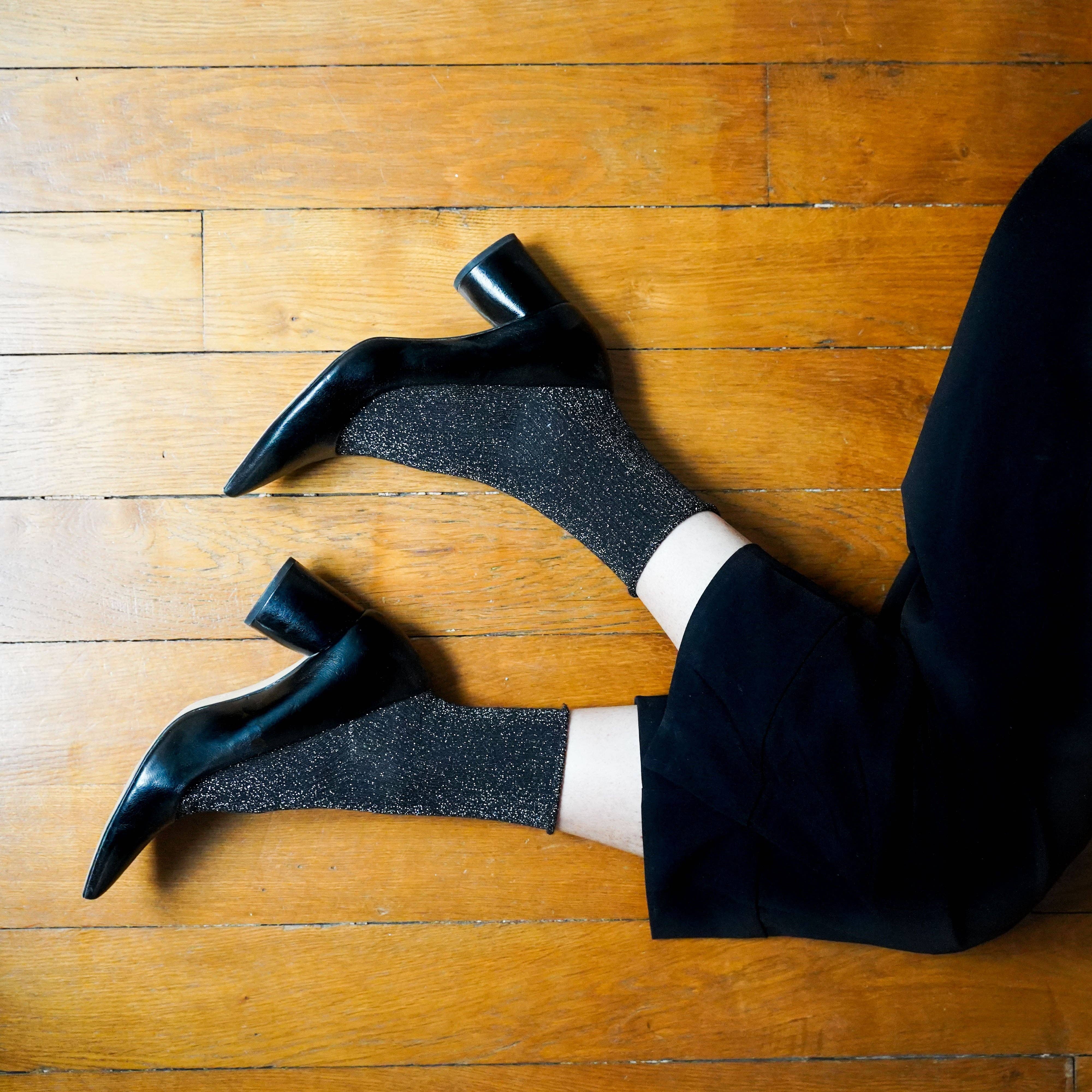 KLUE Glitter black socks - Image 3
