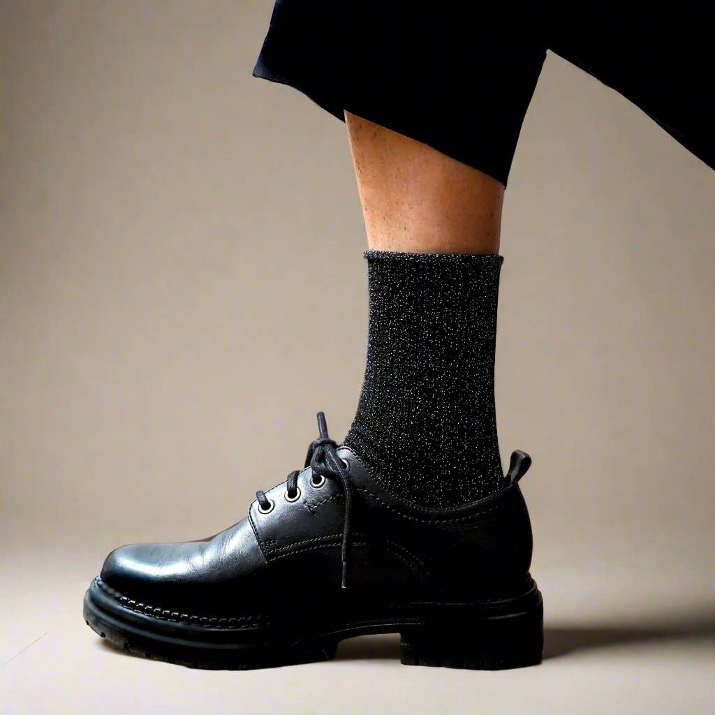 KLUE Glitter black socks - Image 4
