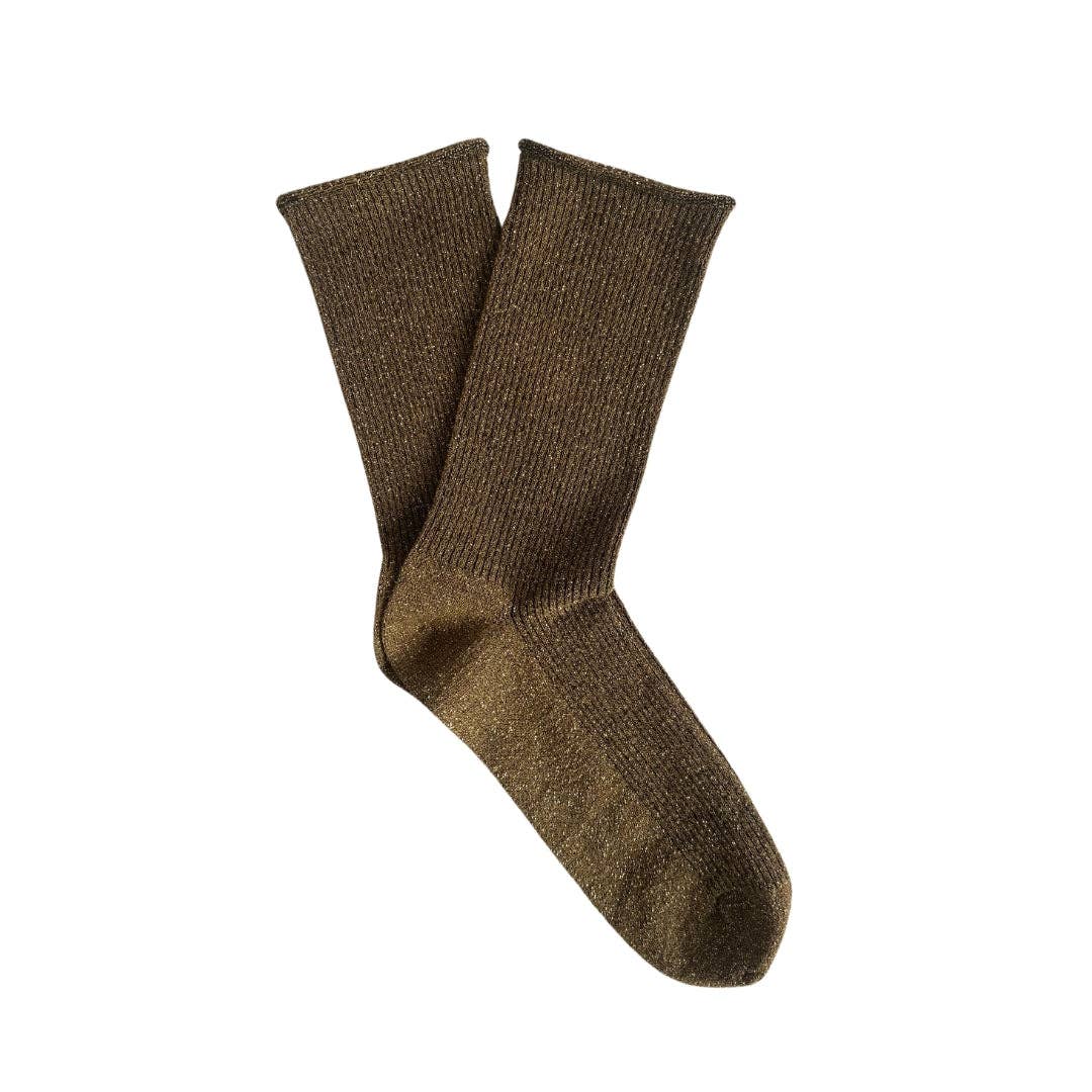 KLUE Dark gold glitter socks - Image 2