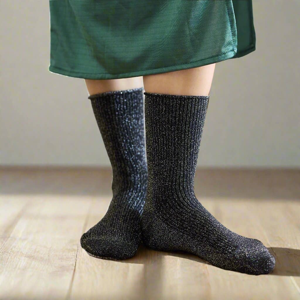 KLUE Grey glitter socks - Image 3