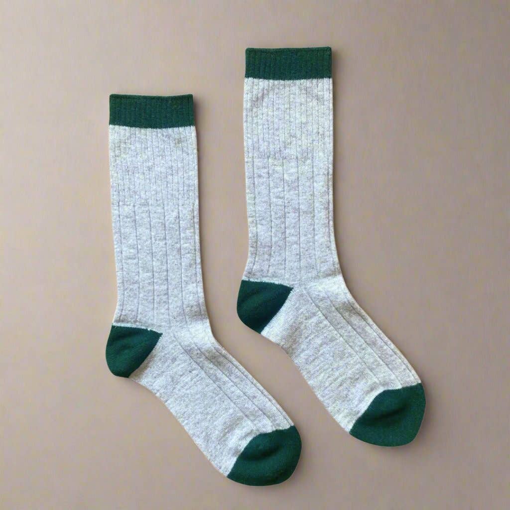 KLUE Men’s Beige and Green socks  | Unisex - Image 3