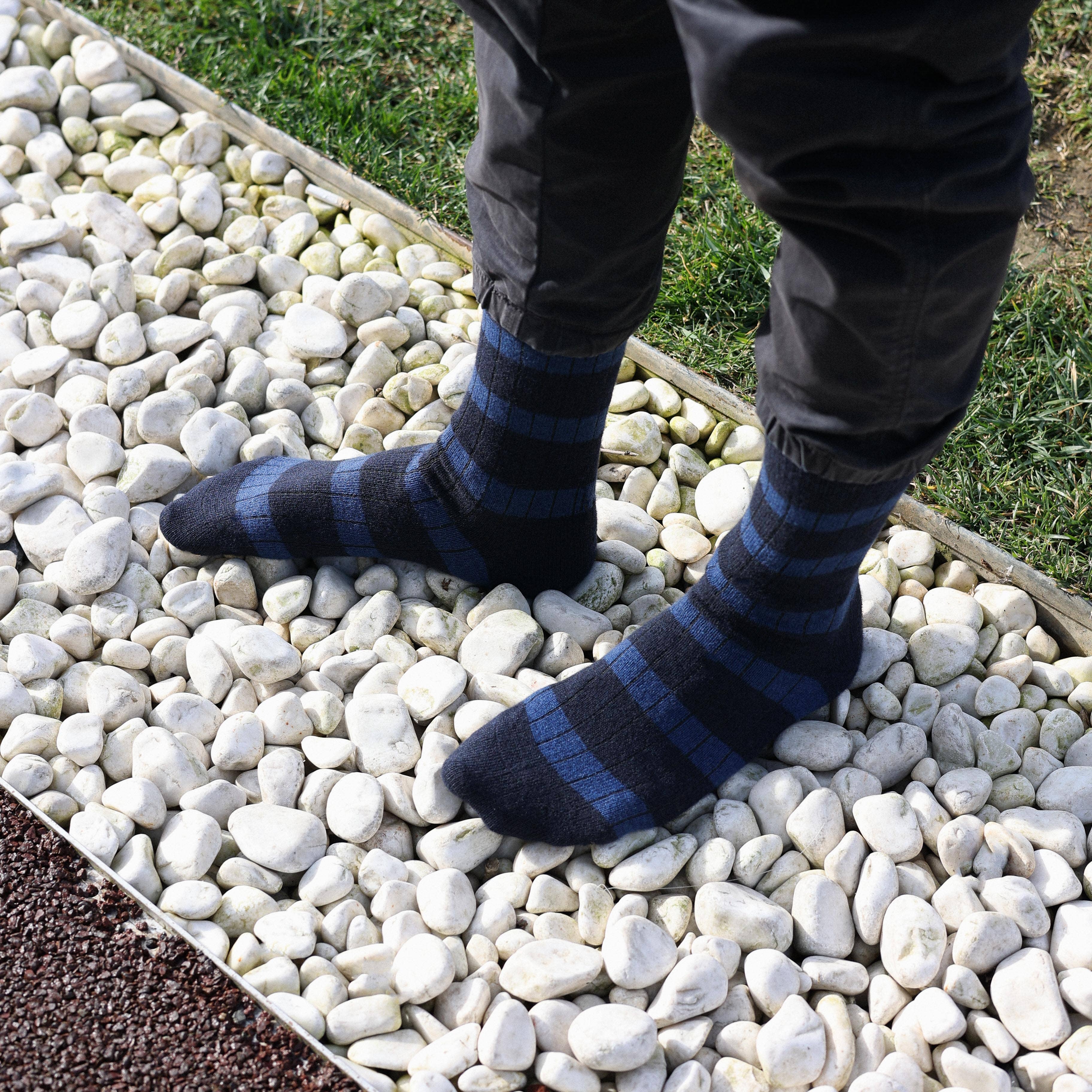 KLUE Merino Wool Navy and blue socks | Unisex 41-46 - Image 3