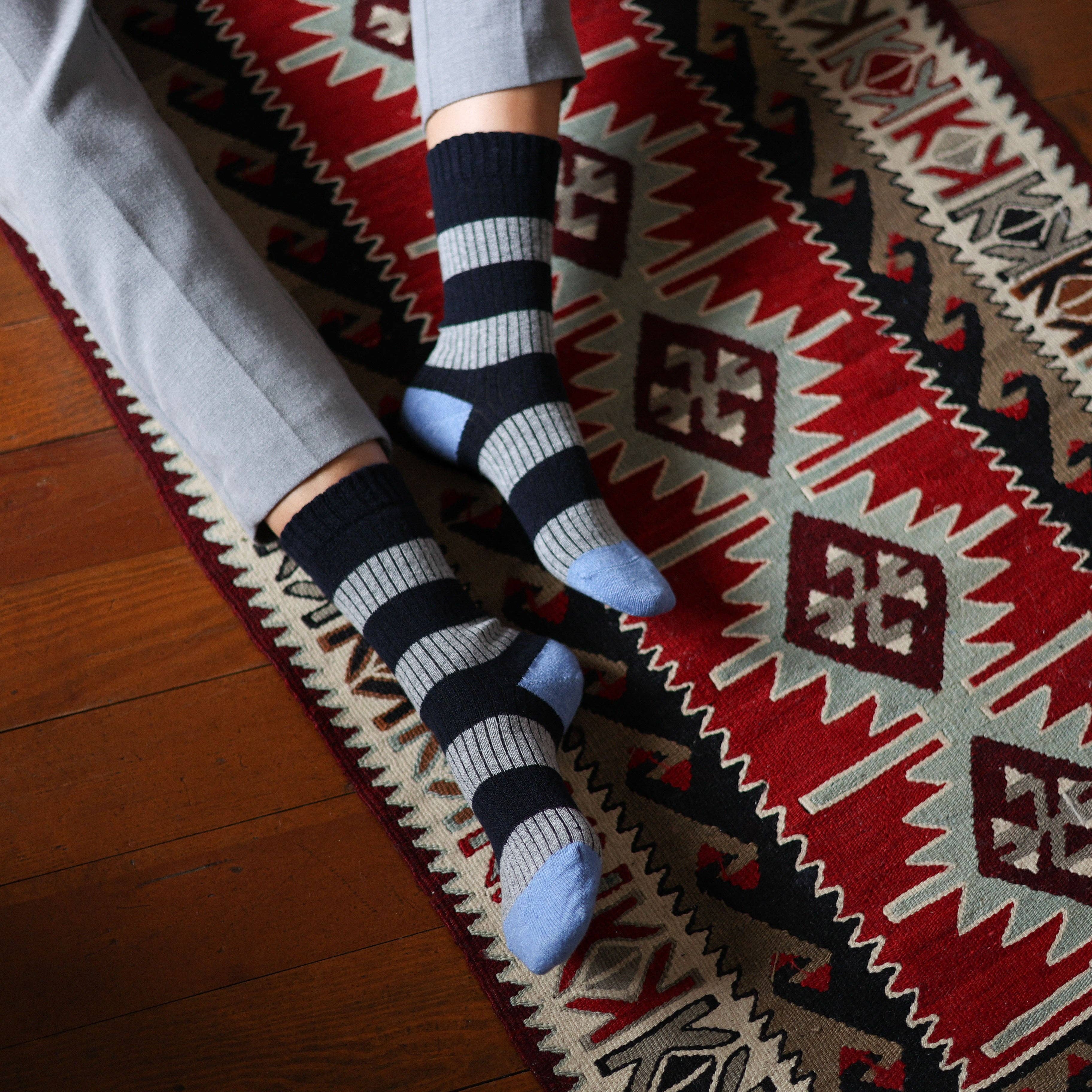 KLUE navy and grey socks | Unisex 41-46 - Image 3