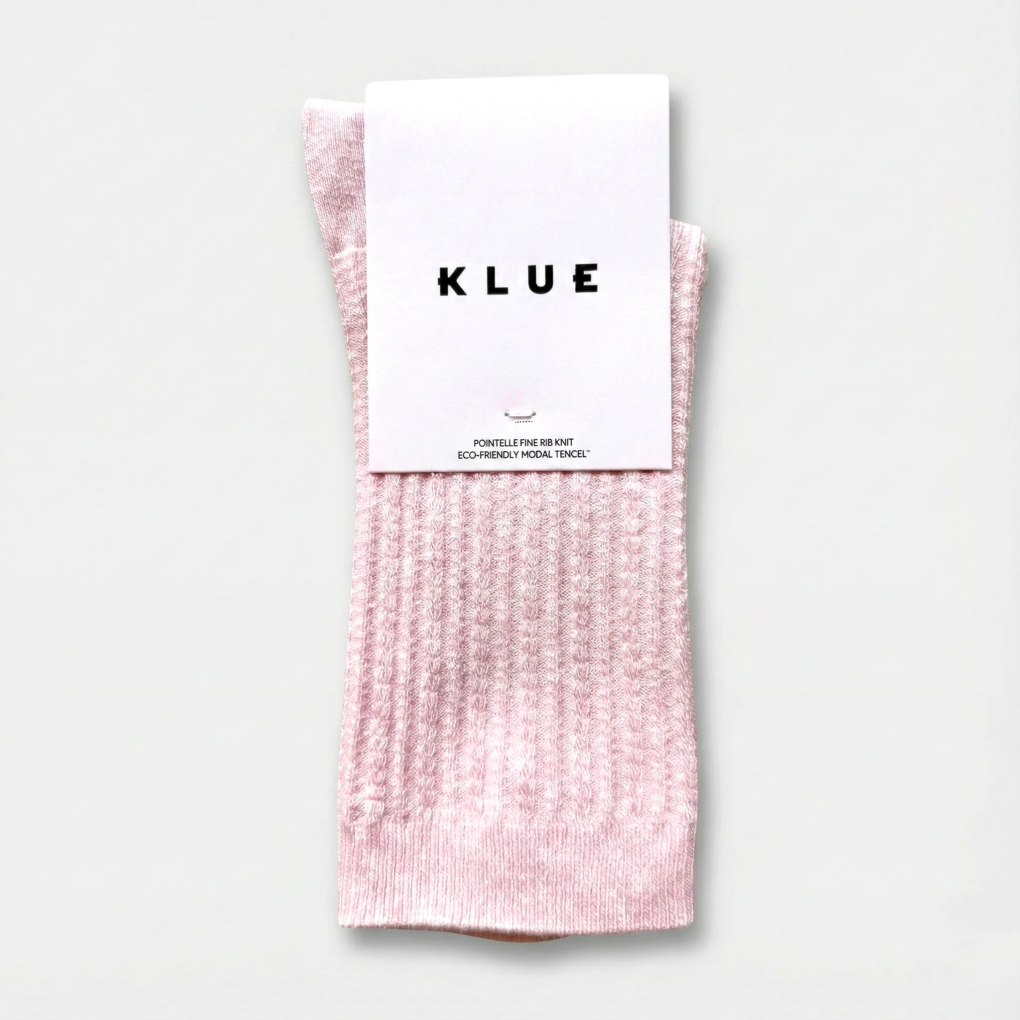 KLUE Pointelle Fine Rib Knit | Pink: 36-40