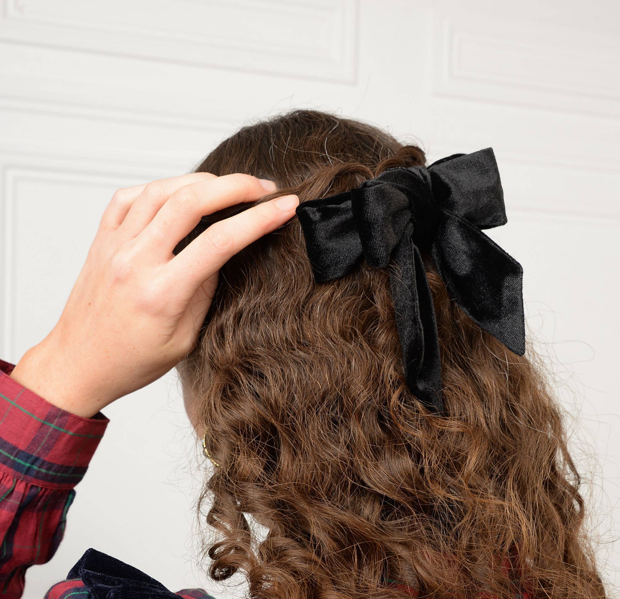 Leopard, black and mink bow hair clips - Image 2