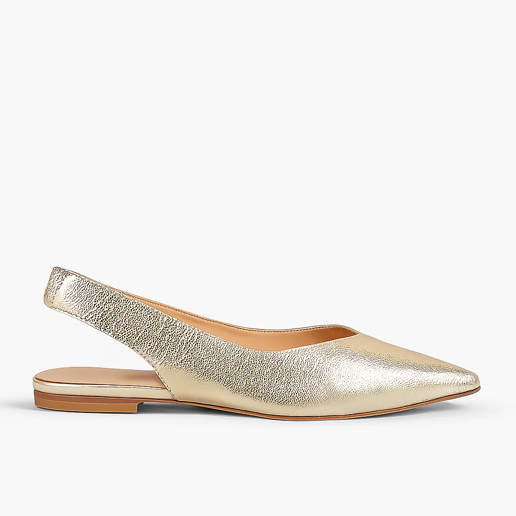 Lolly soft gold slingbacks