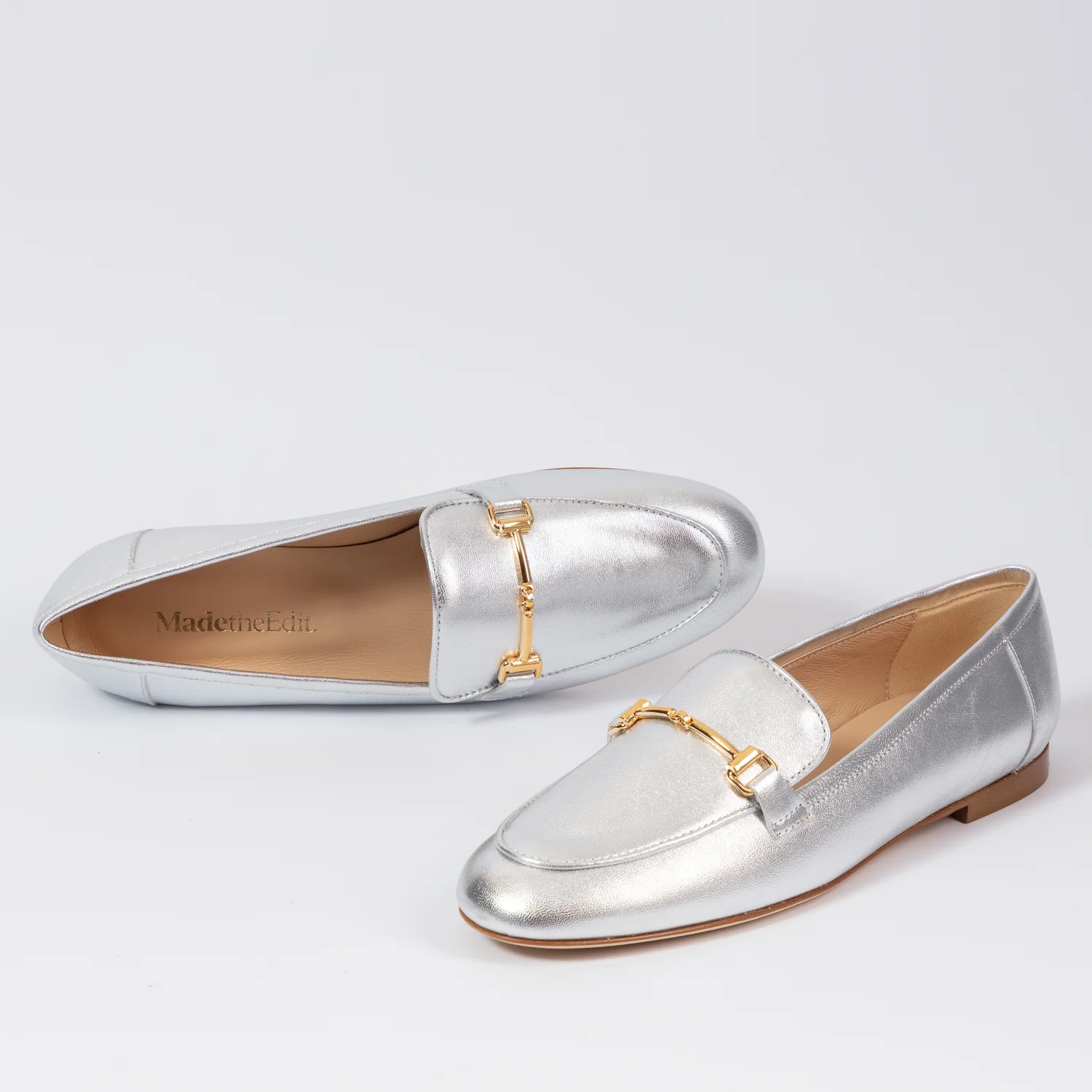 Lottie Silver leather loafer - Image 4