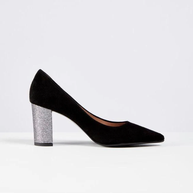 Thelma Black Suede Sparkle