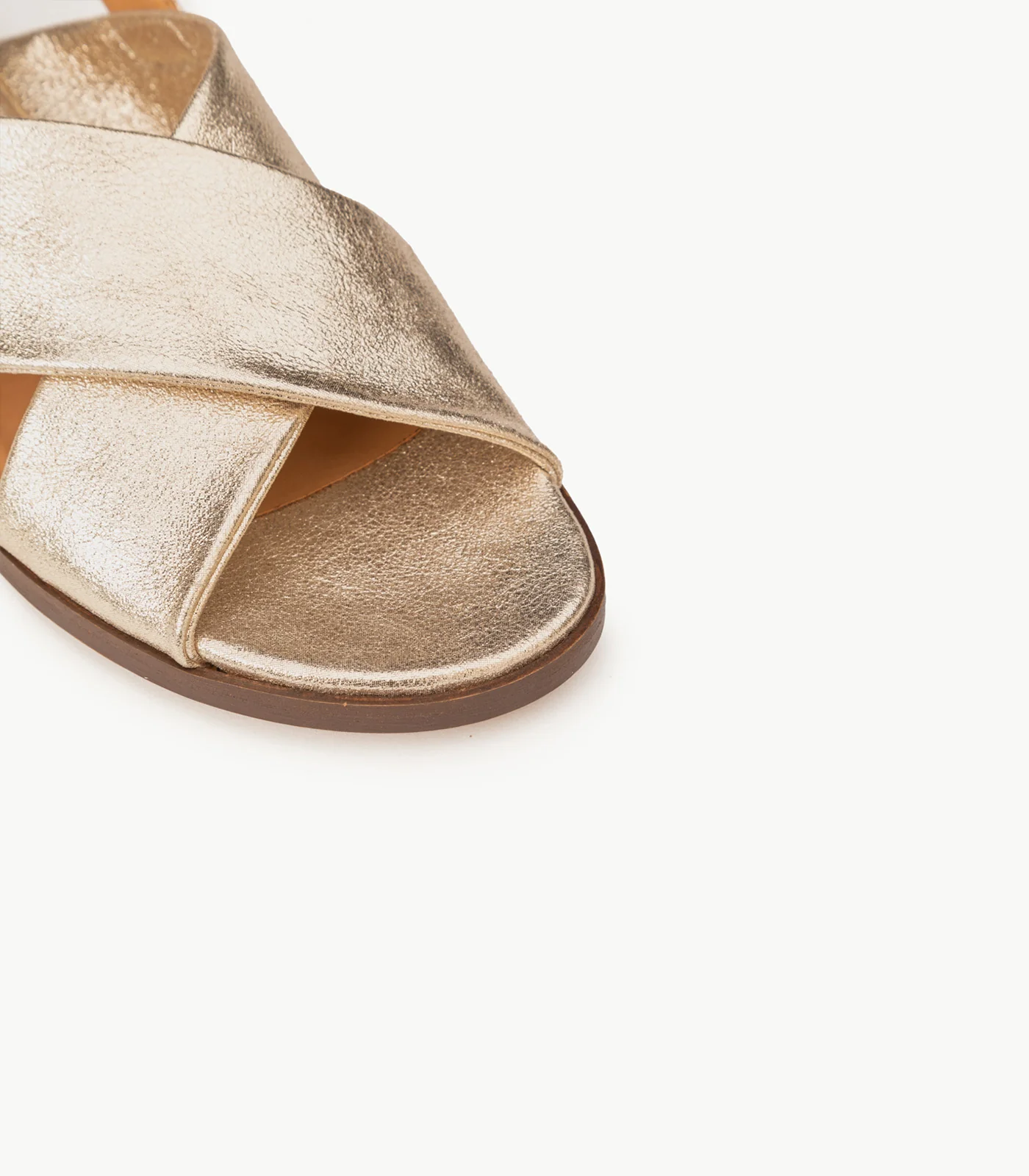 Maison Toufet Axelle Gold Flat Sandals - Image 2
