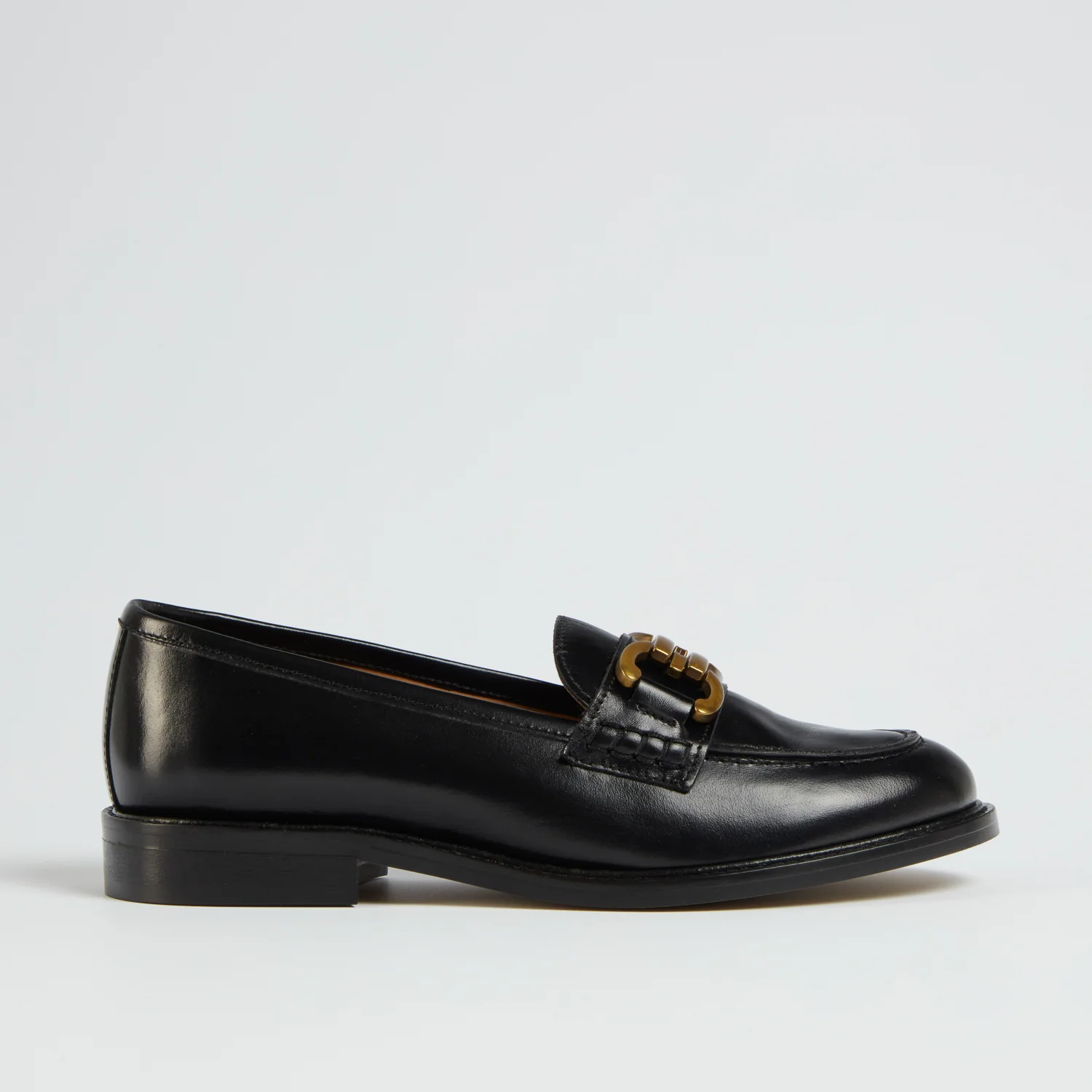 Lyna Black Loafer with buckle