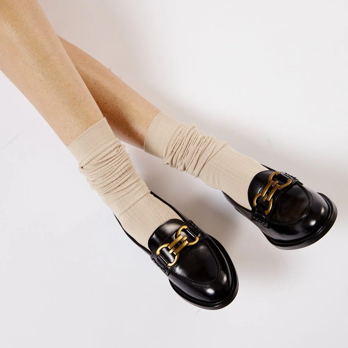 Lyna Black Loafer with buckle - Image 2