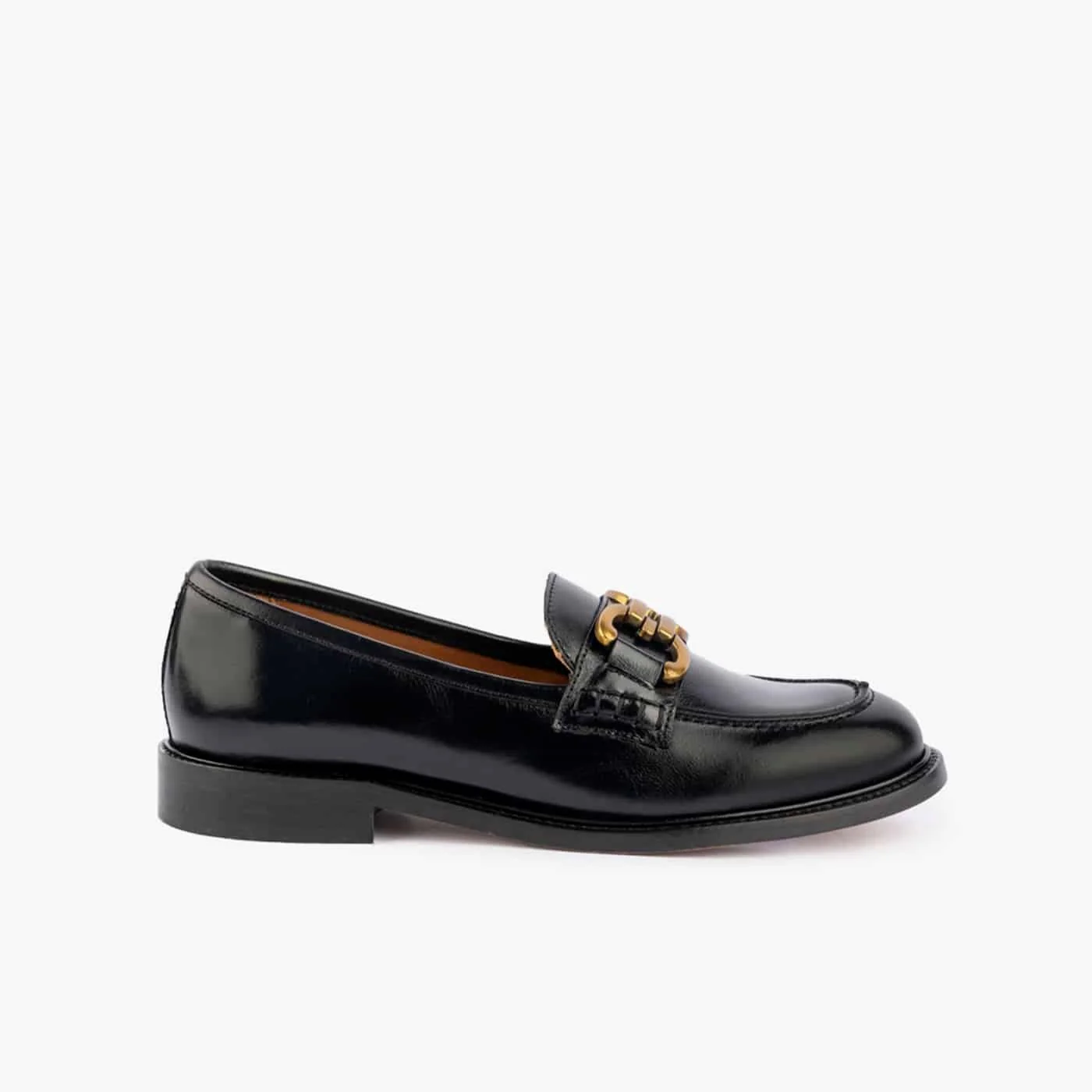 Lyna Black Loafer with buckle - Image 7