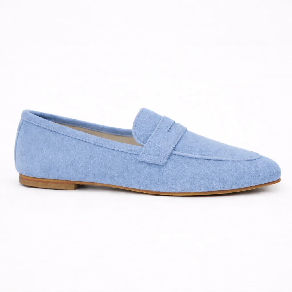Mia powder blue loafer flats