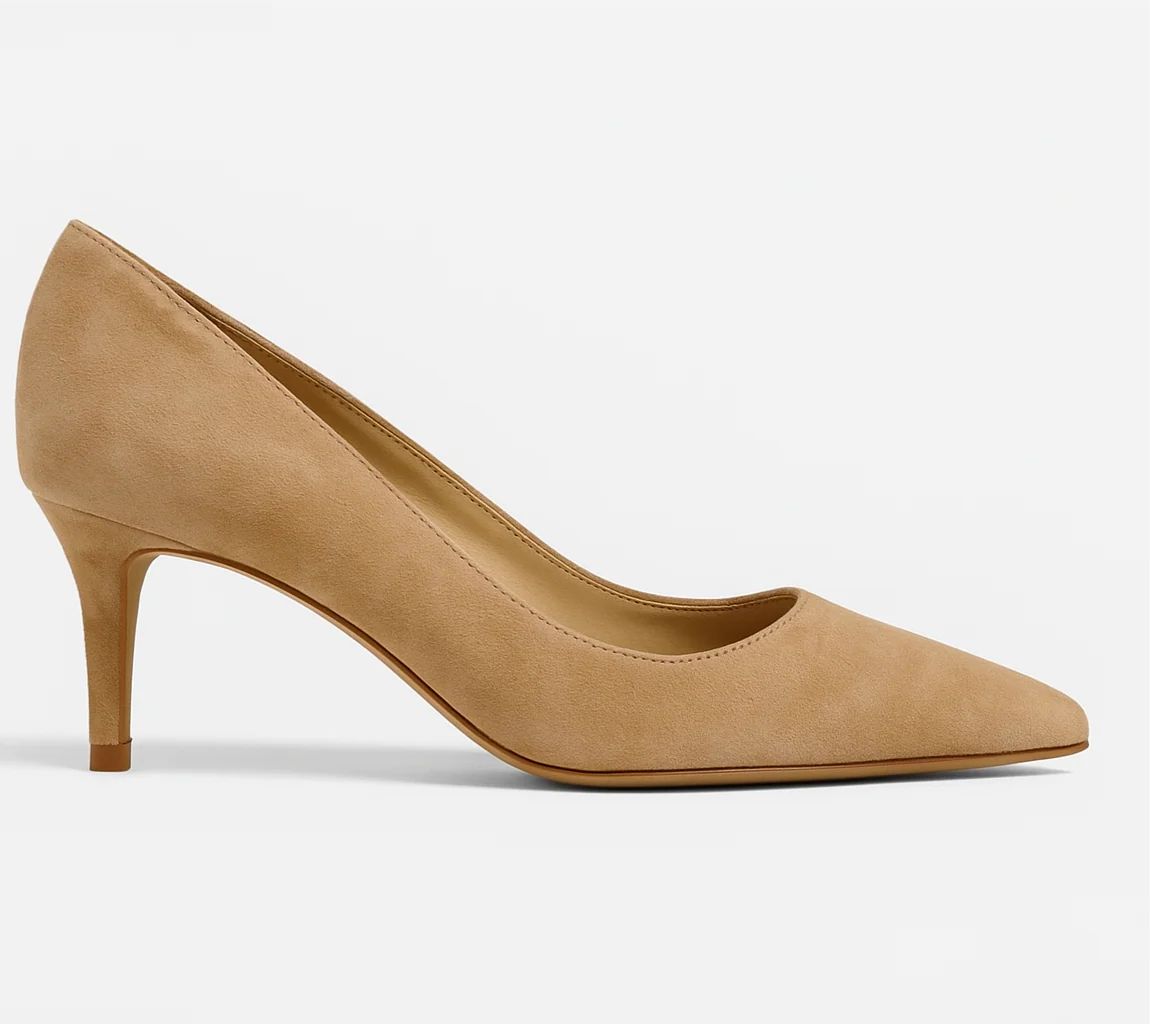 Milly Beige suede pump