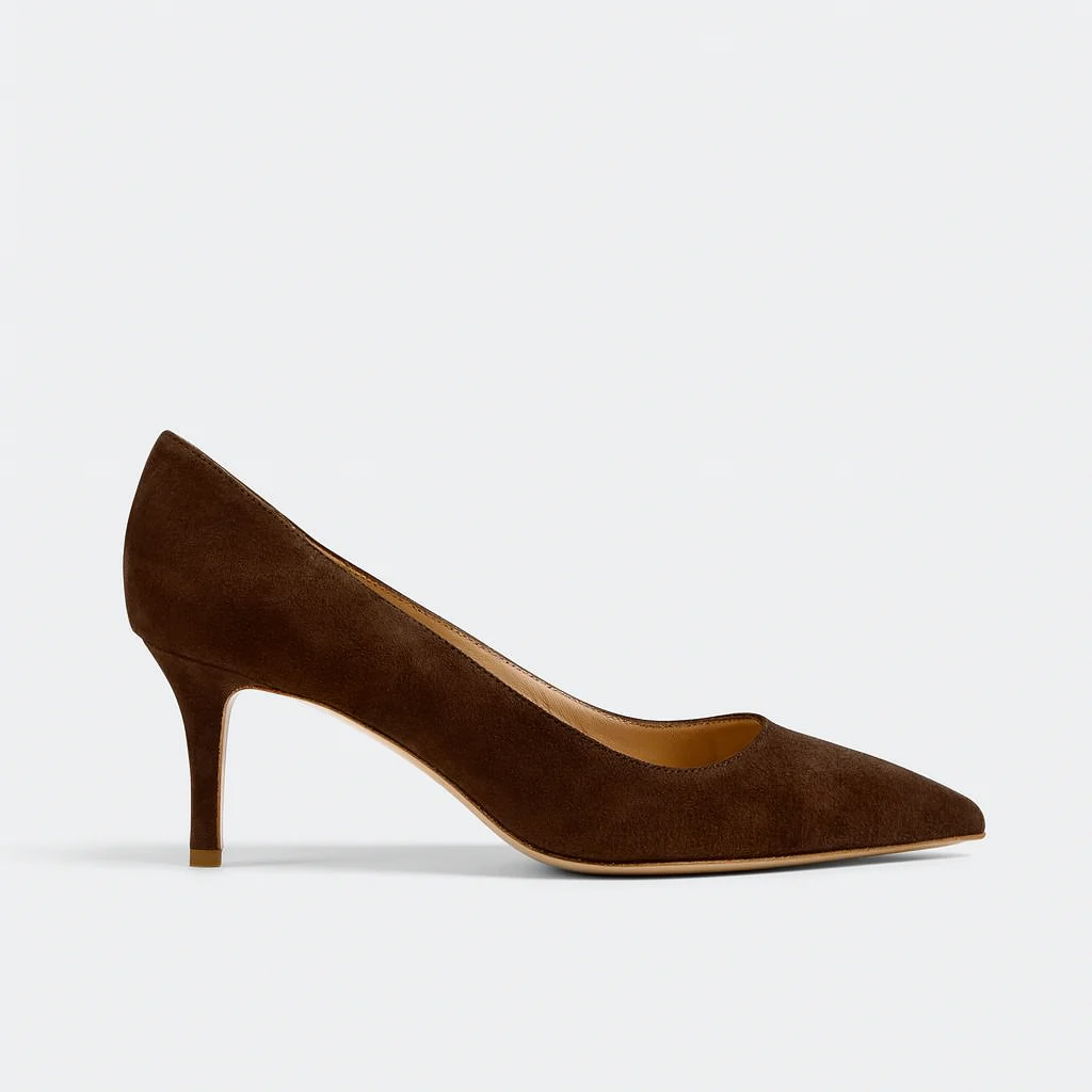 Milly Brown soft suede pump