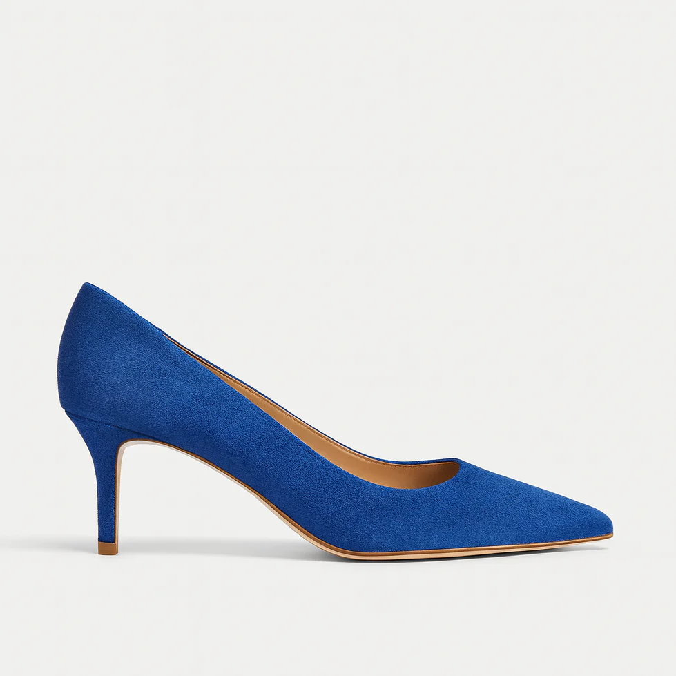 Milly Azzurro Blue suede heel