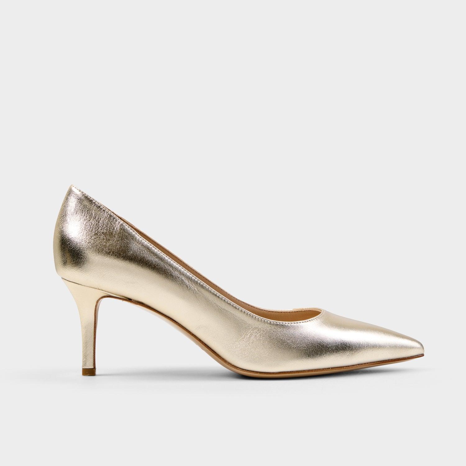 Milly Gold pointed toe heel