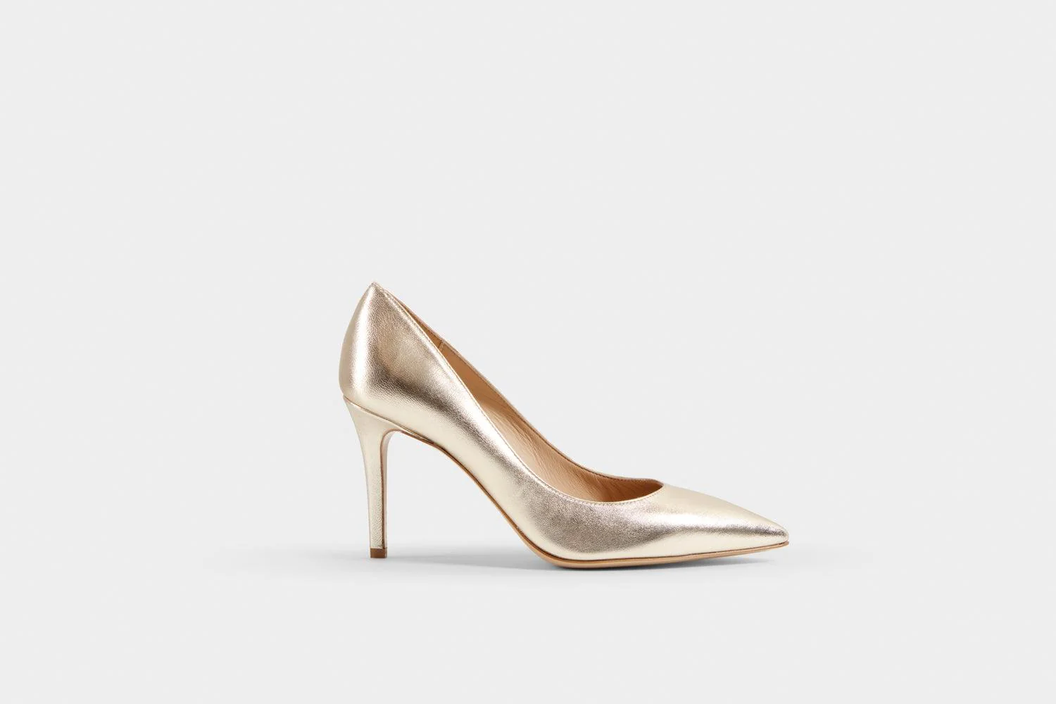 Nataly pointy toe gold pumps - Image 3