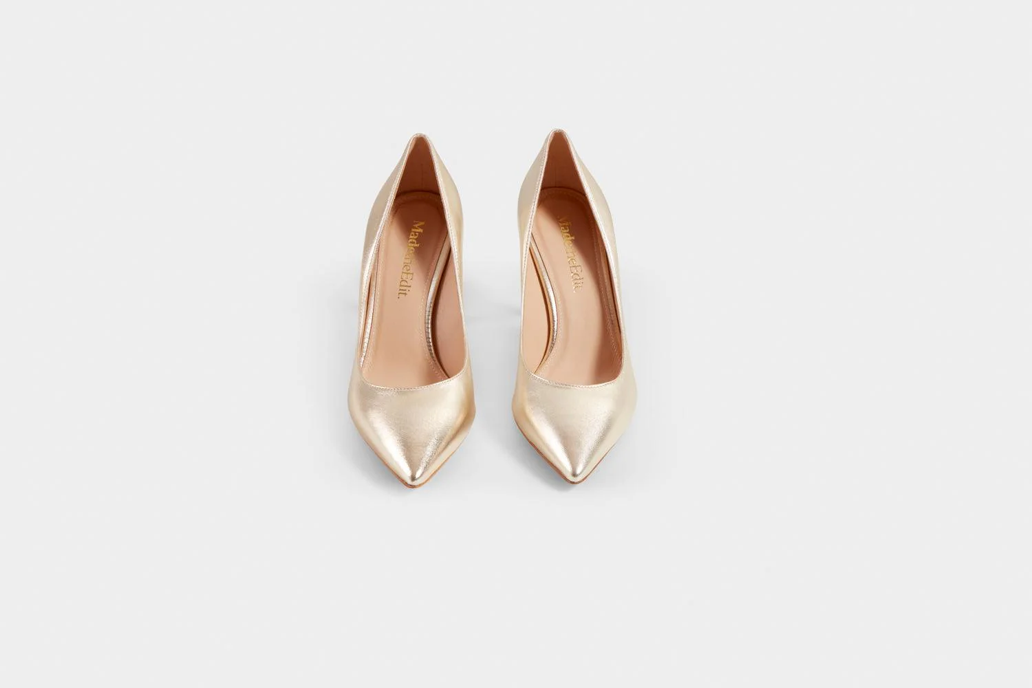 Nataly pointy toe gold pumps - Image 4