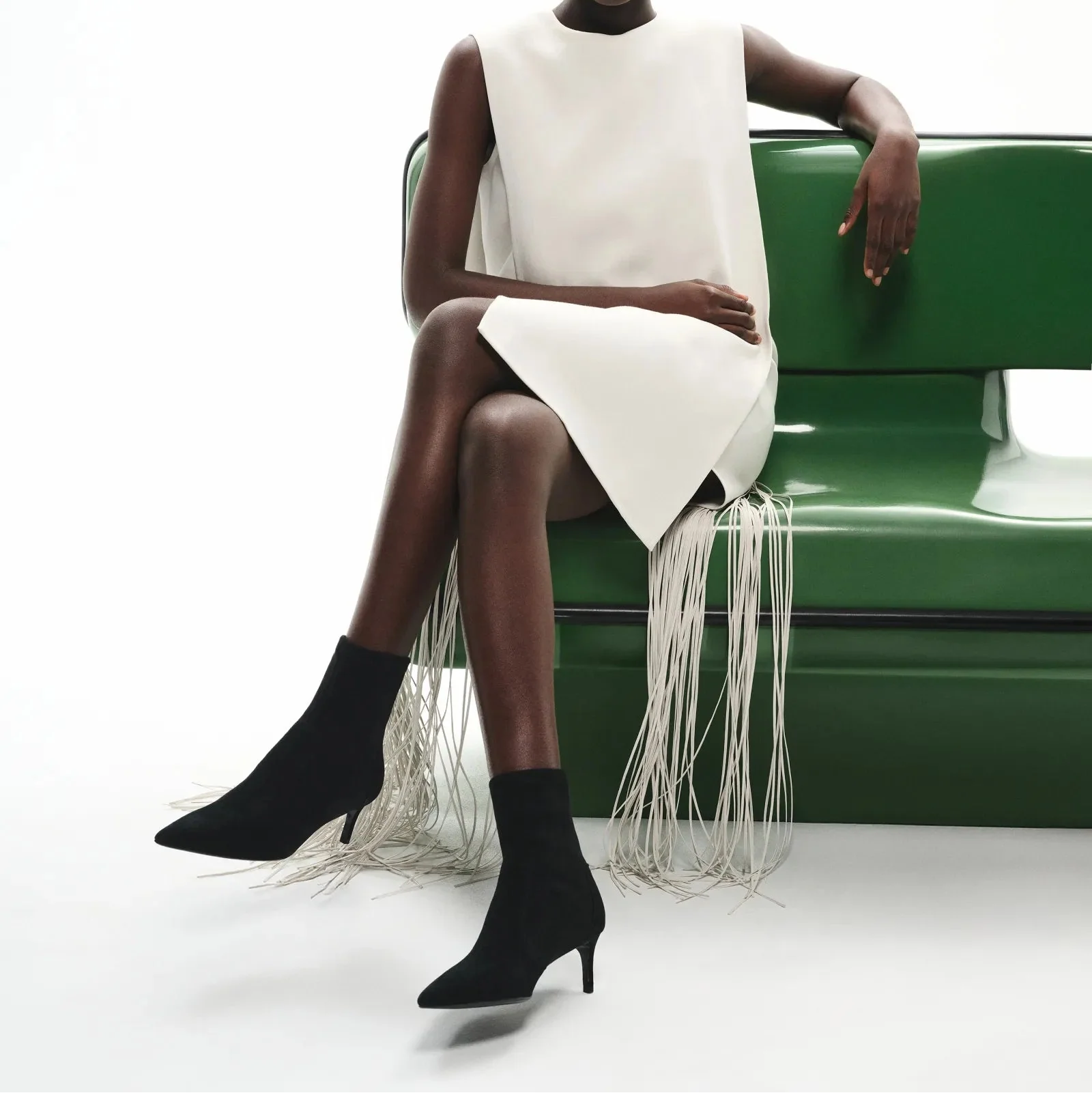 Ophelia black sock boot - Image 2
