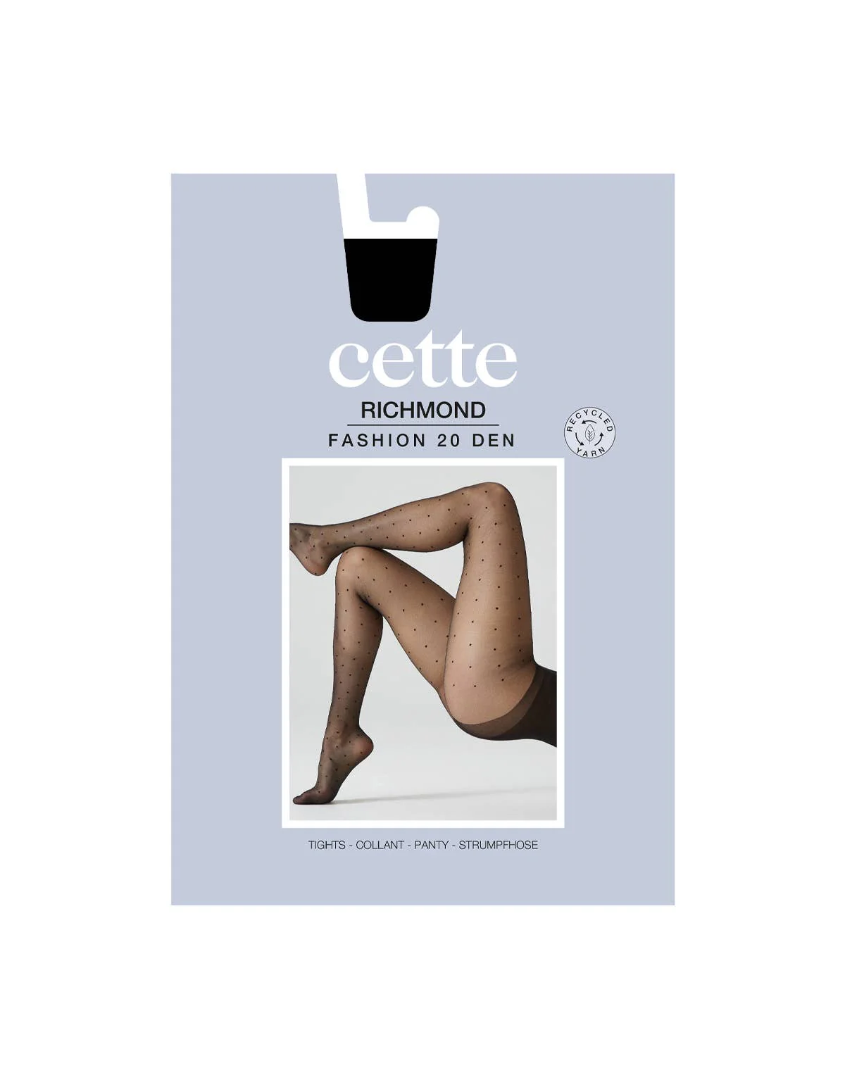 Polka Dot Sheer Tights - Black - Image 3