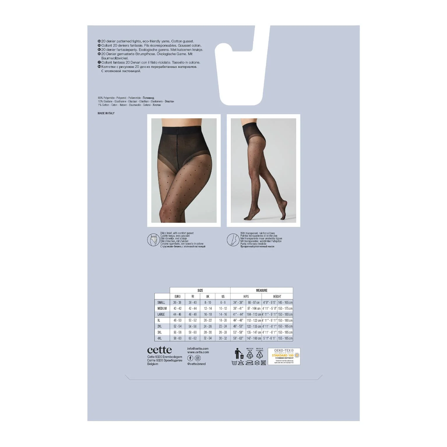 Polka Dot Sheer Tights - Black - Image 9